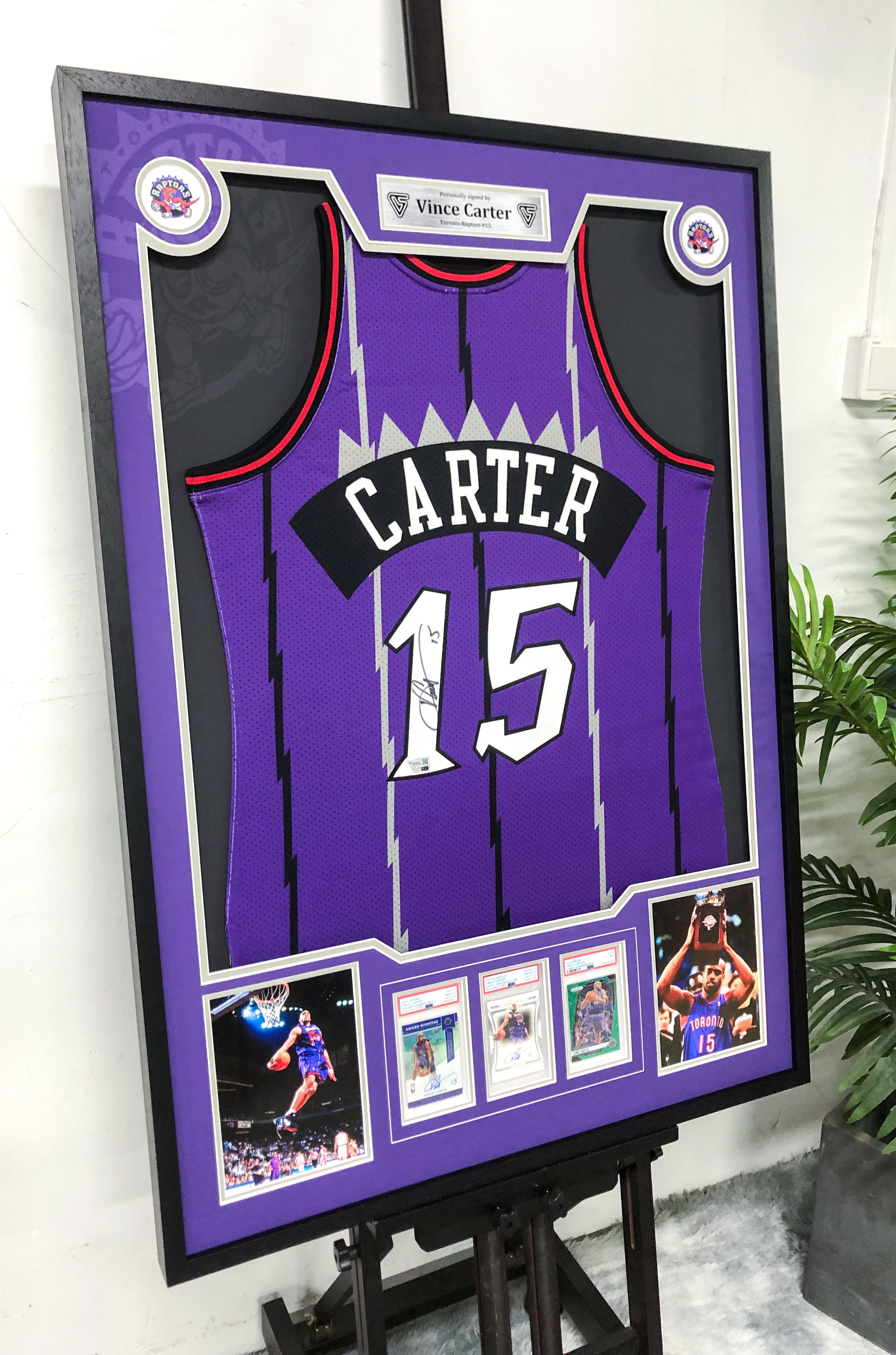 Vince Carter Toronto Raptors Jersey Custom Framing