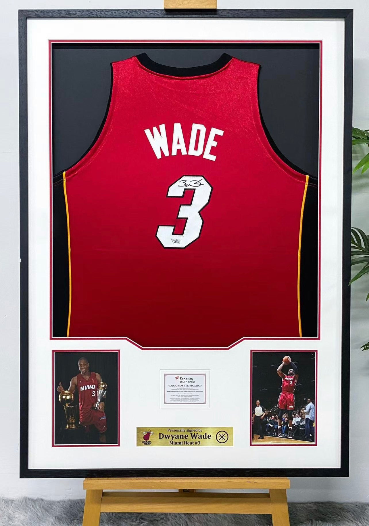 Dwyane Wade Miami Heat Autographed Jersey Custom Framing