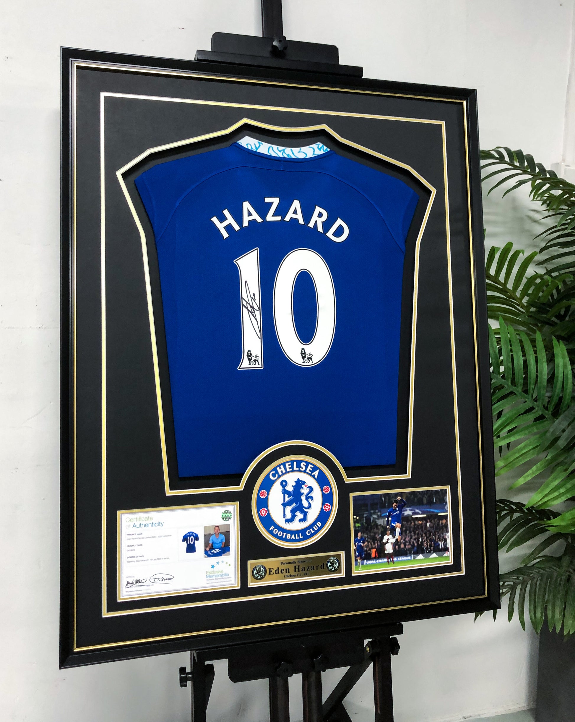 Eden Hazard Chelsea Autographed Jersey Custom Framing
