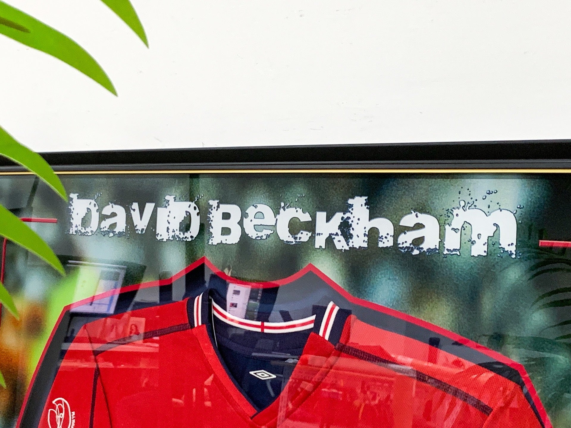 David Beckham England National Football Team Autographed Custom Framed Jersey