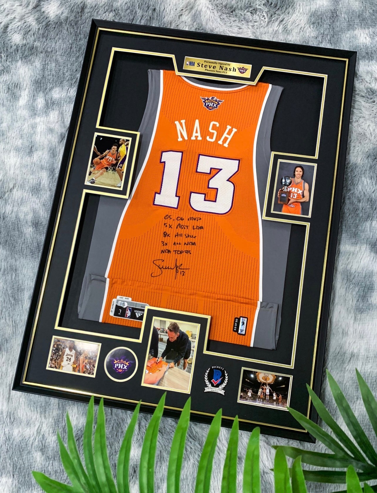 Steve Nash Phoenix Suns Autographed Jersey Custom Framing