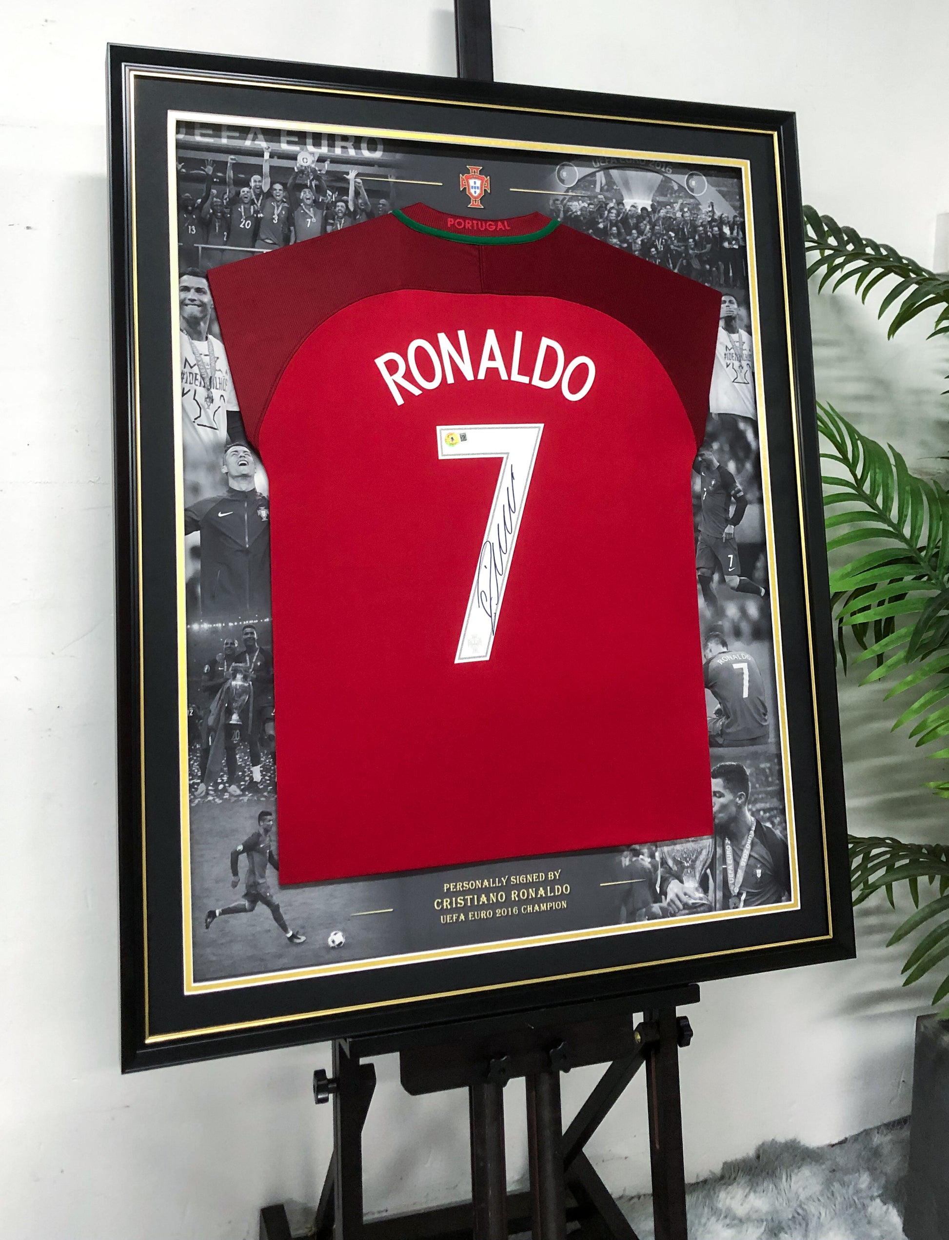 Cristiano Ronaldo Portugal Autographed Custom Framed Jersey
