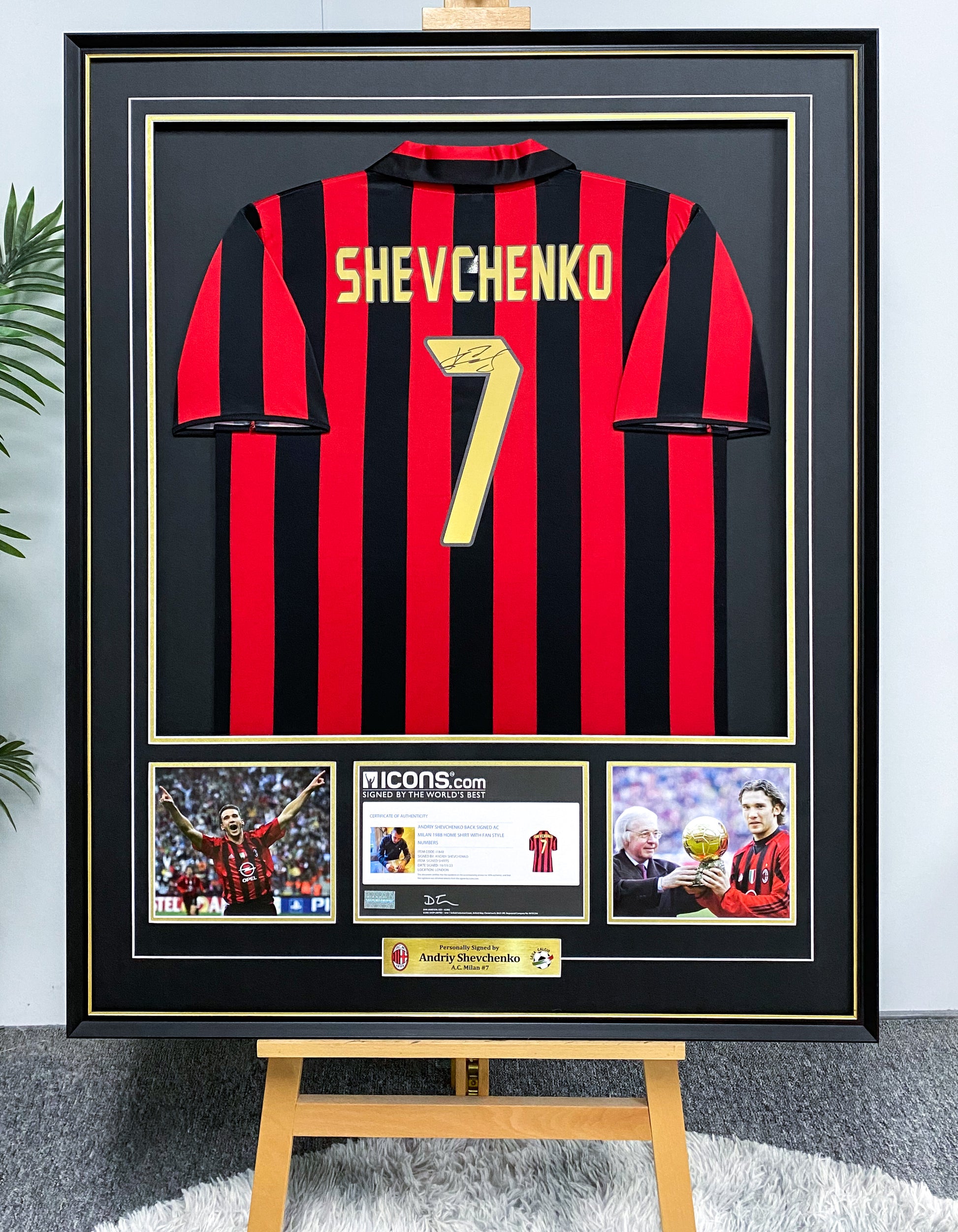Andriy Shevchenko AC Milan Jersey – Autographed Custom Framing