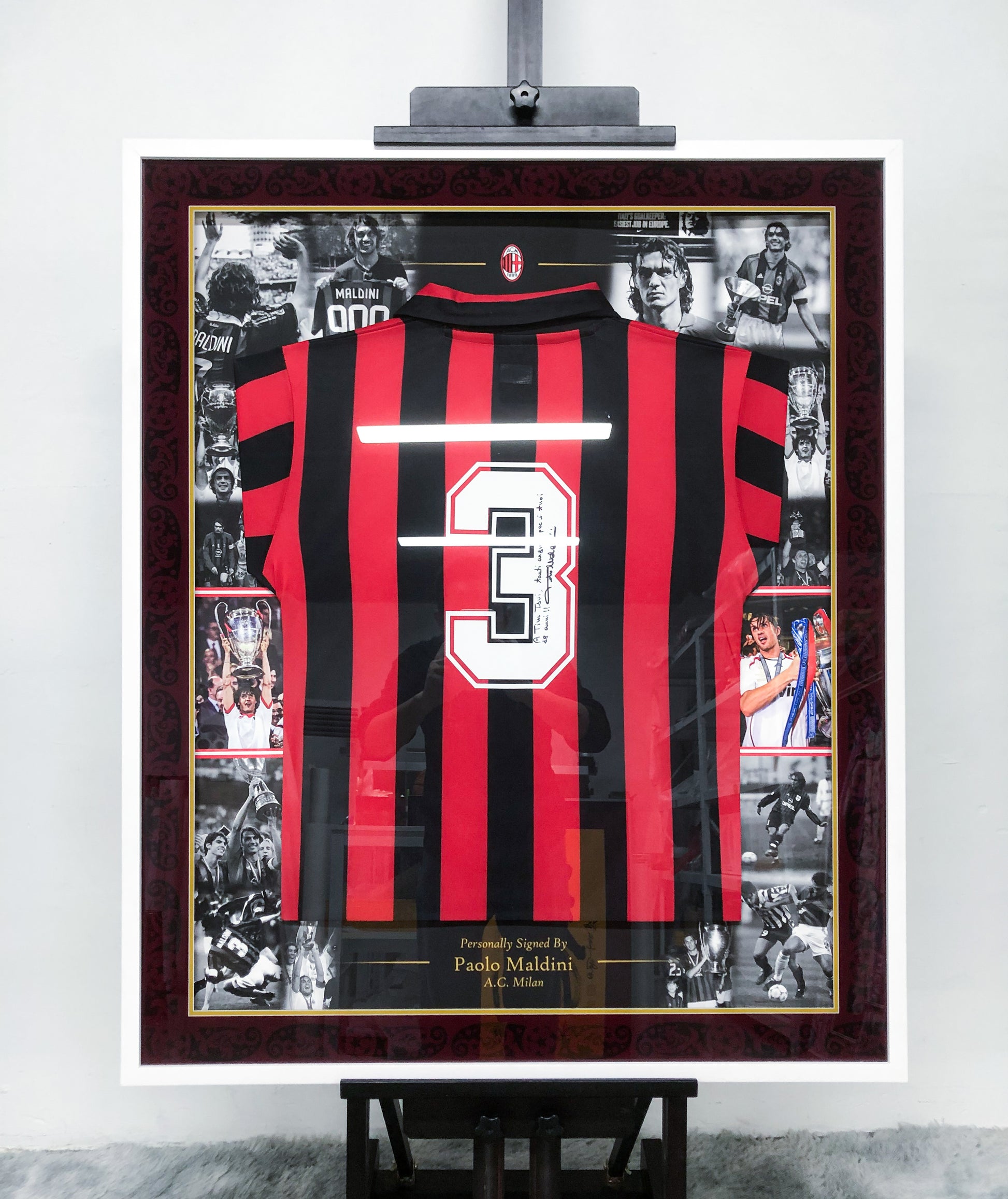 Paolo Maldini AC Milan Jersey – Autographed Custom Framing