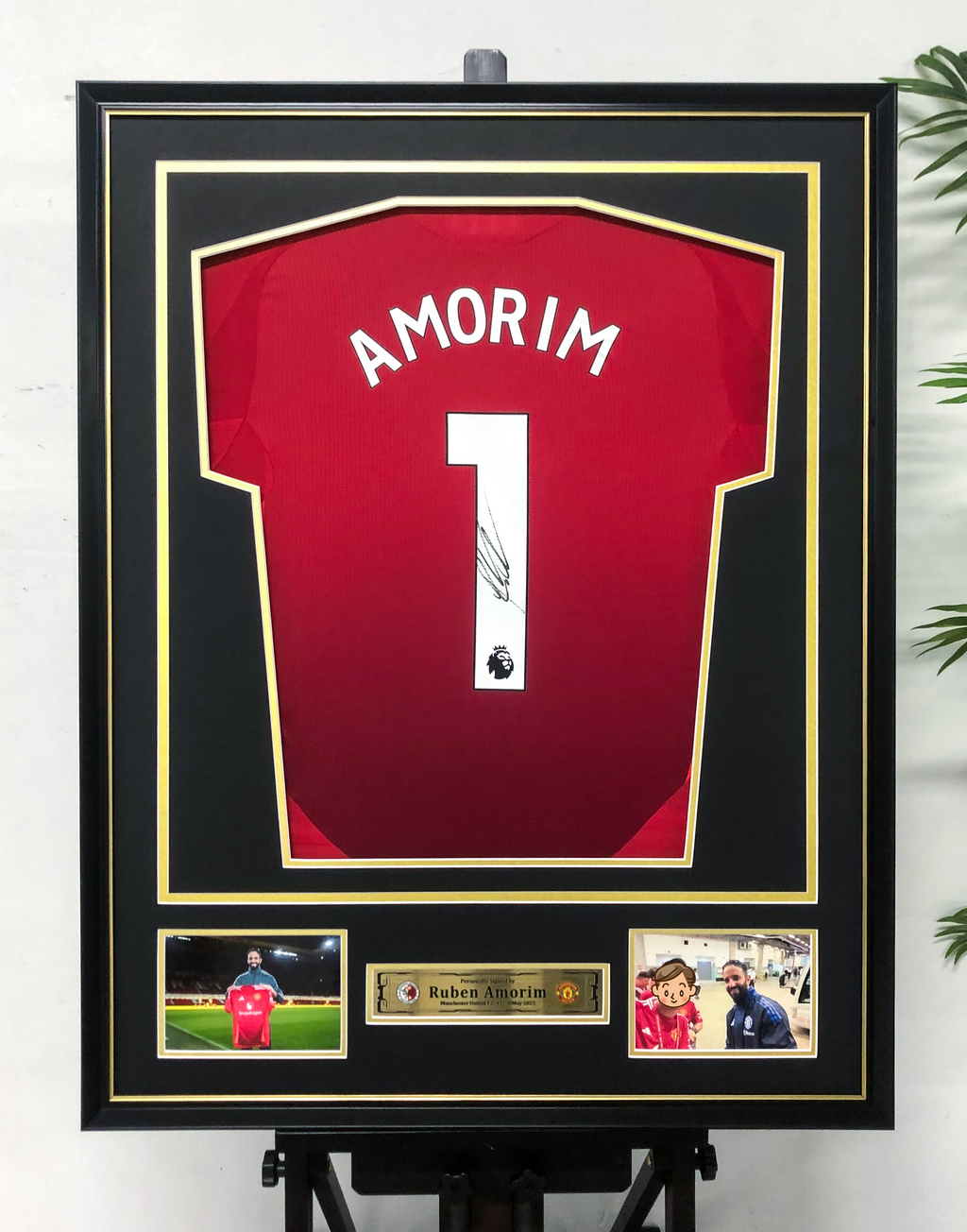 Ruben Amorim Manchester United Autographed Jersey Framed