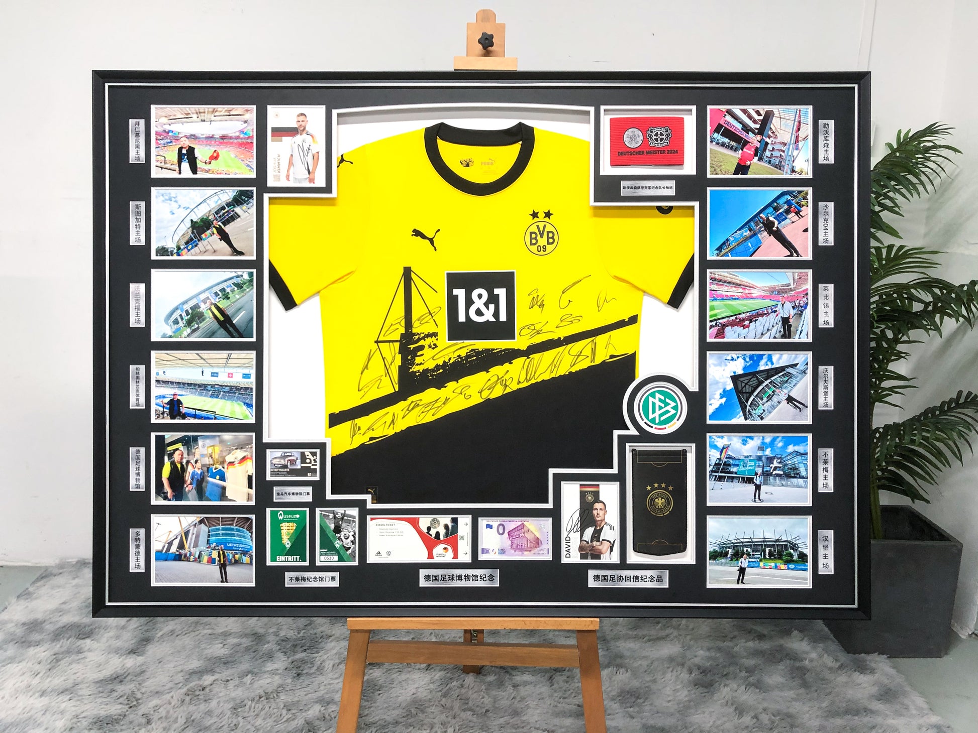 germany national team Autographed Jersey with Personalized Custom Design Framed 00001