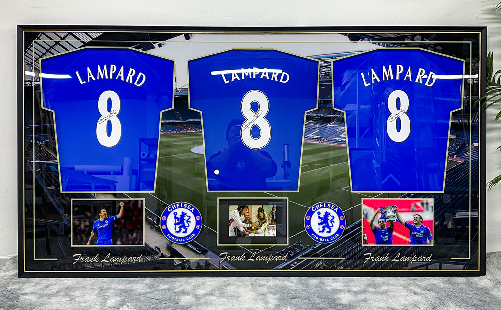 Frank Lampard Chelsea Autographed Jersey Custom Framing