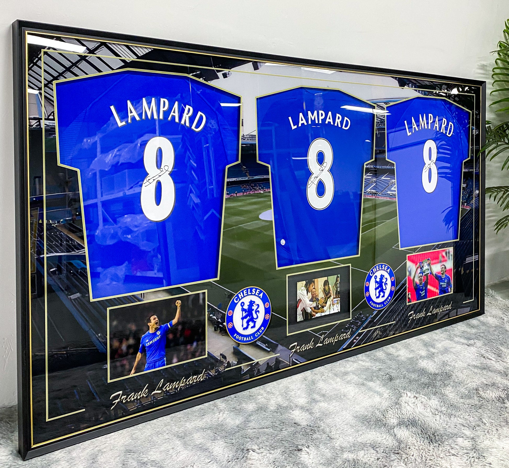 Frank Lampard Chelsea Autographed Jersey Custom Framing