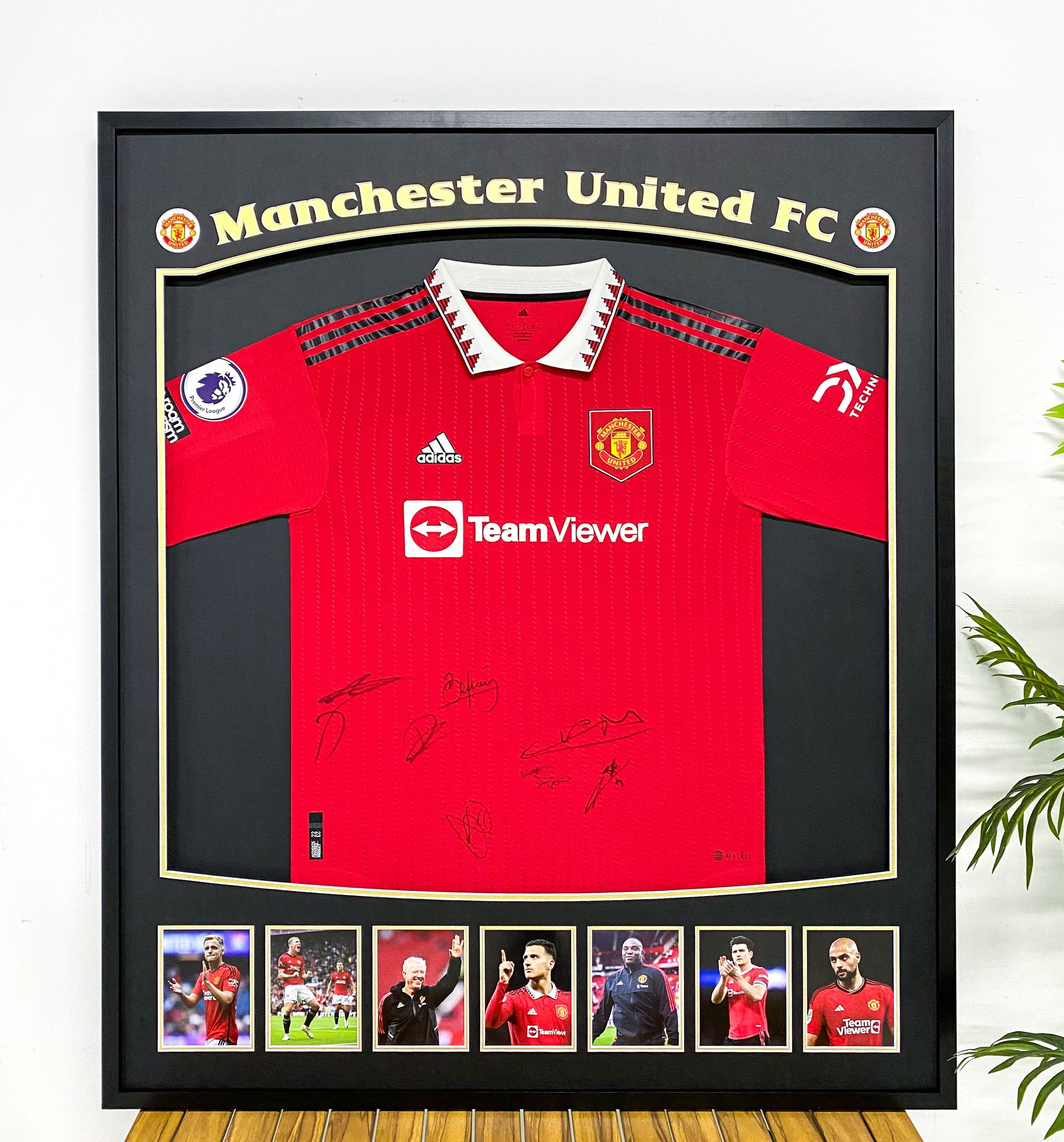 Manchester United Autographed Jersey Framed