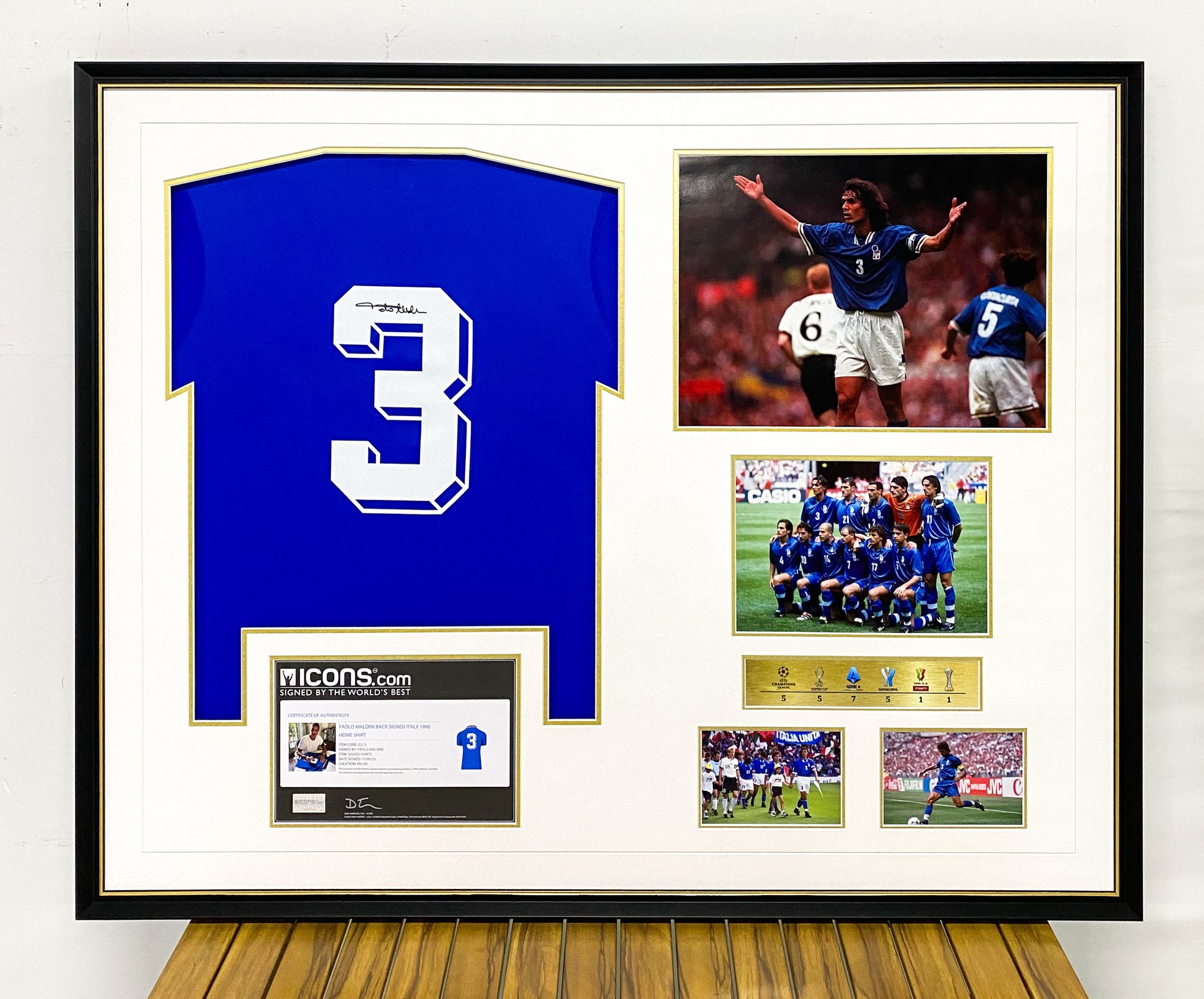 Italy national team Autographed Jersey with Personalized Custom Design Framed 00001