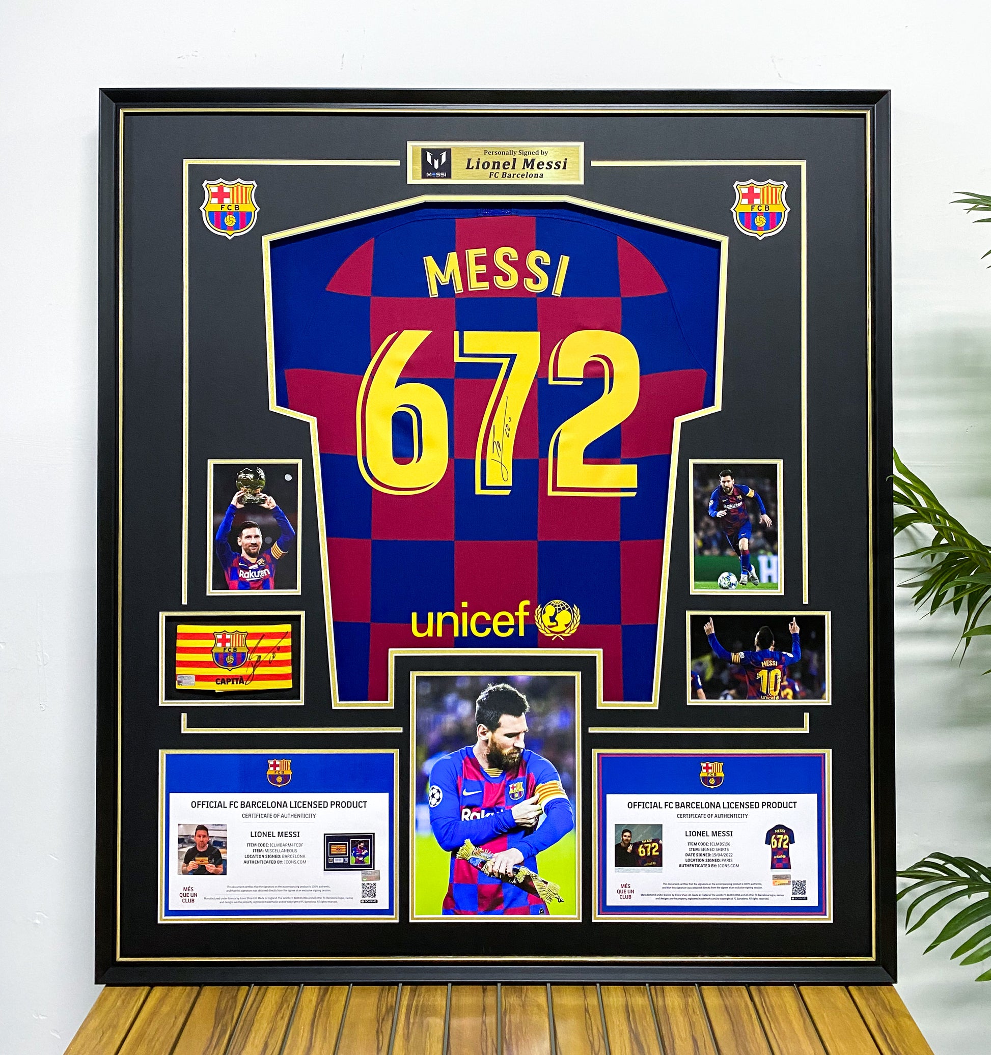 Lionel Messi FC Barcelona Jersey – Autographed Custom Framing
