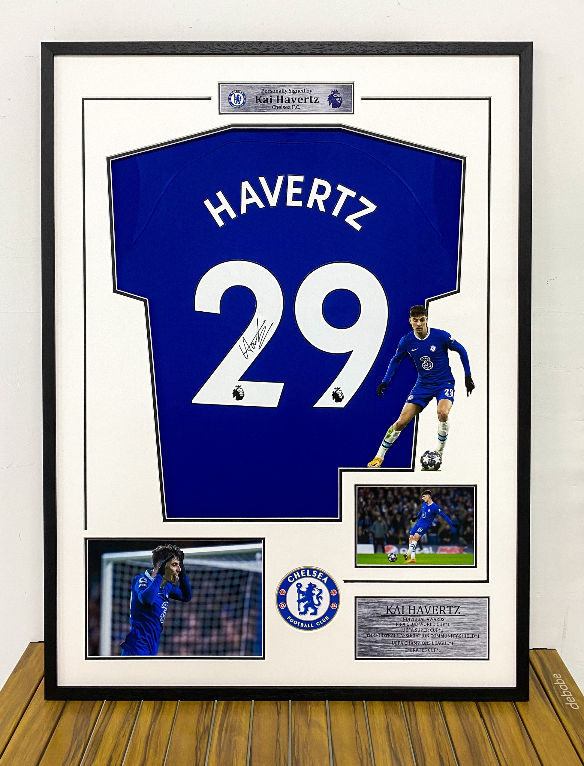 Kai Havertz Chelsea Autographed Jersey Custom Framing