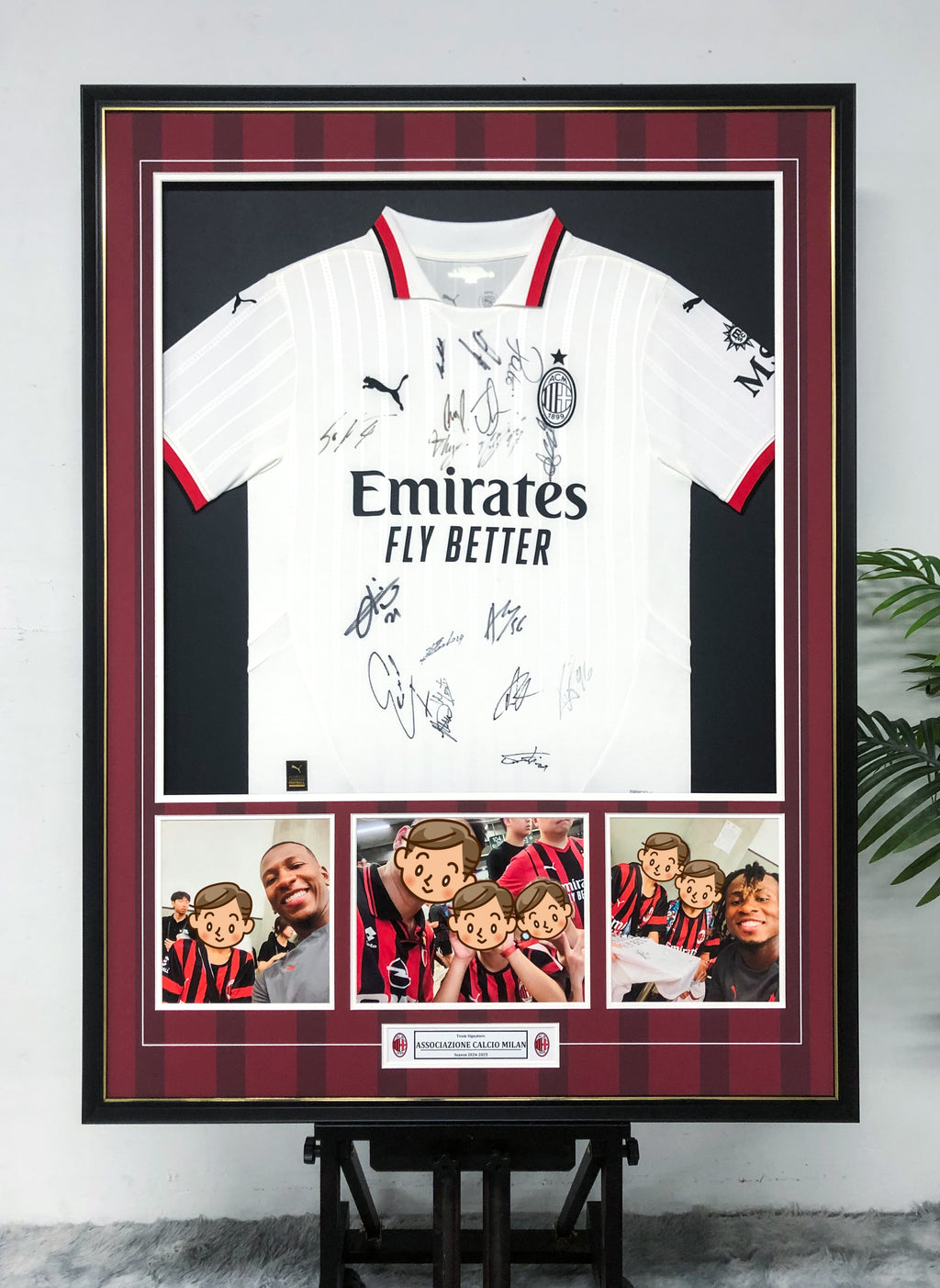 AC Milan Custom Framed Signed Jersey