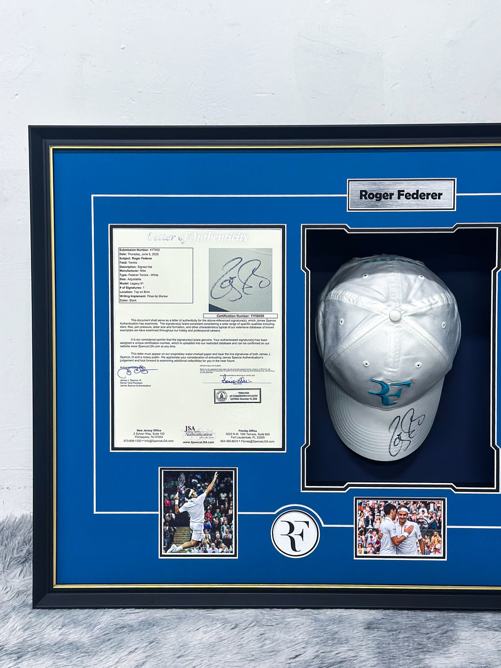 Roger Federer & Novak Djokovic Framed Hat
