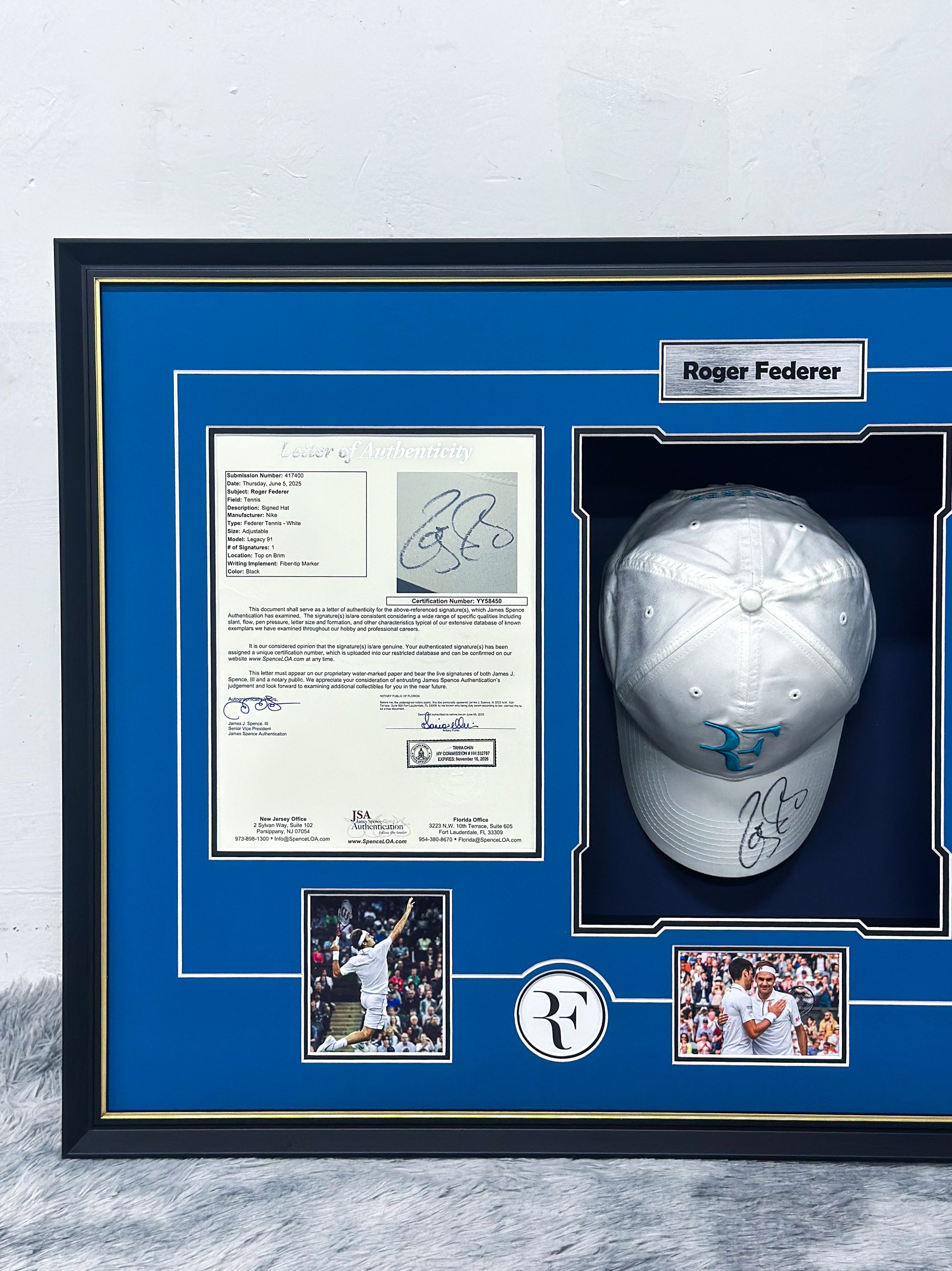 Roger Federer & Novak Djokovic Framed Hat