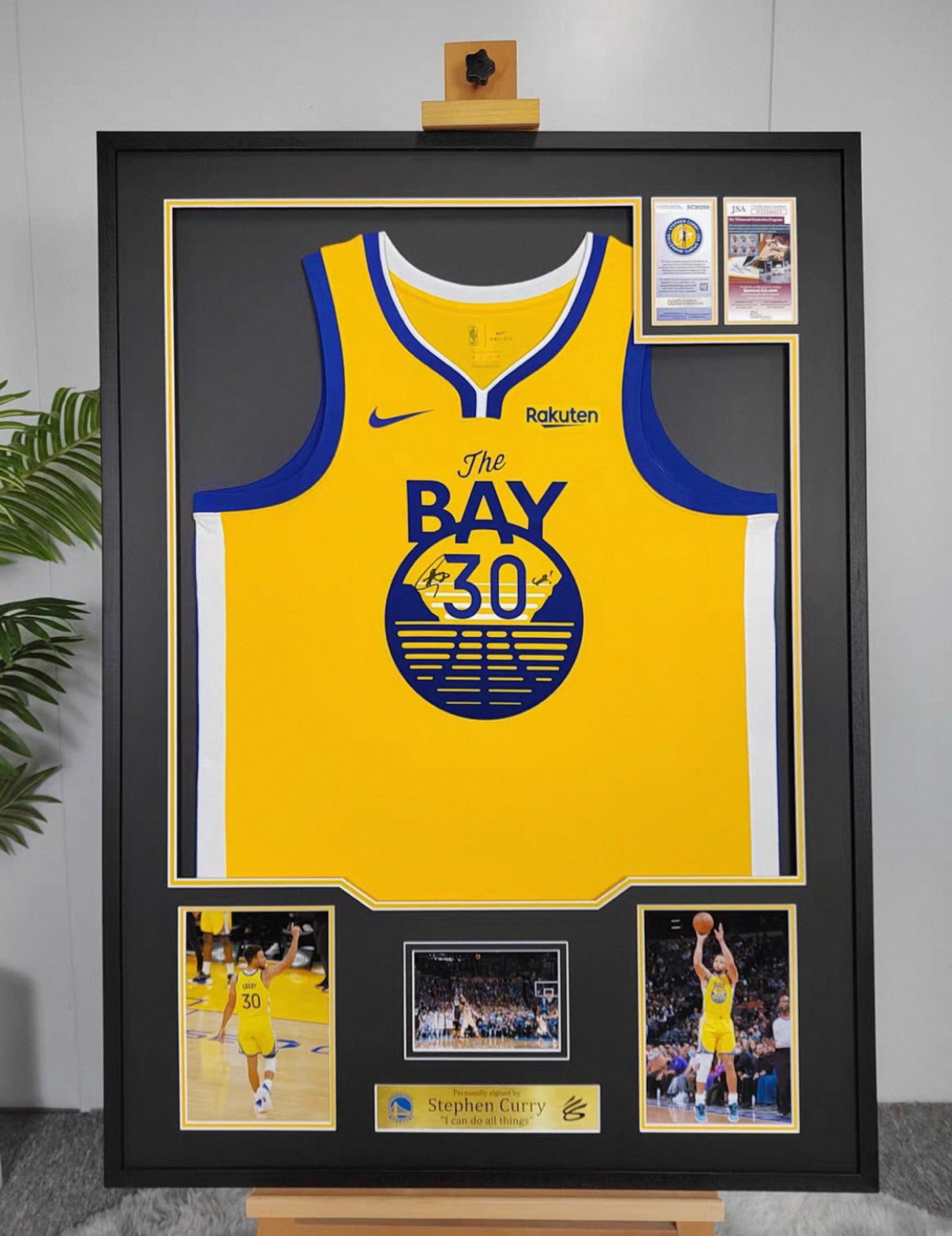 Stephen Curry Golden State Warriors Autographed Custom Framed Jersey