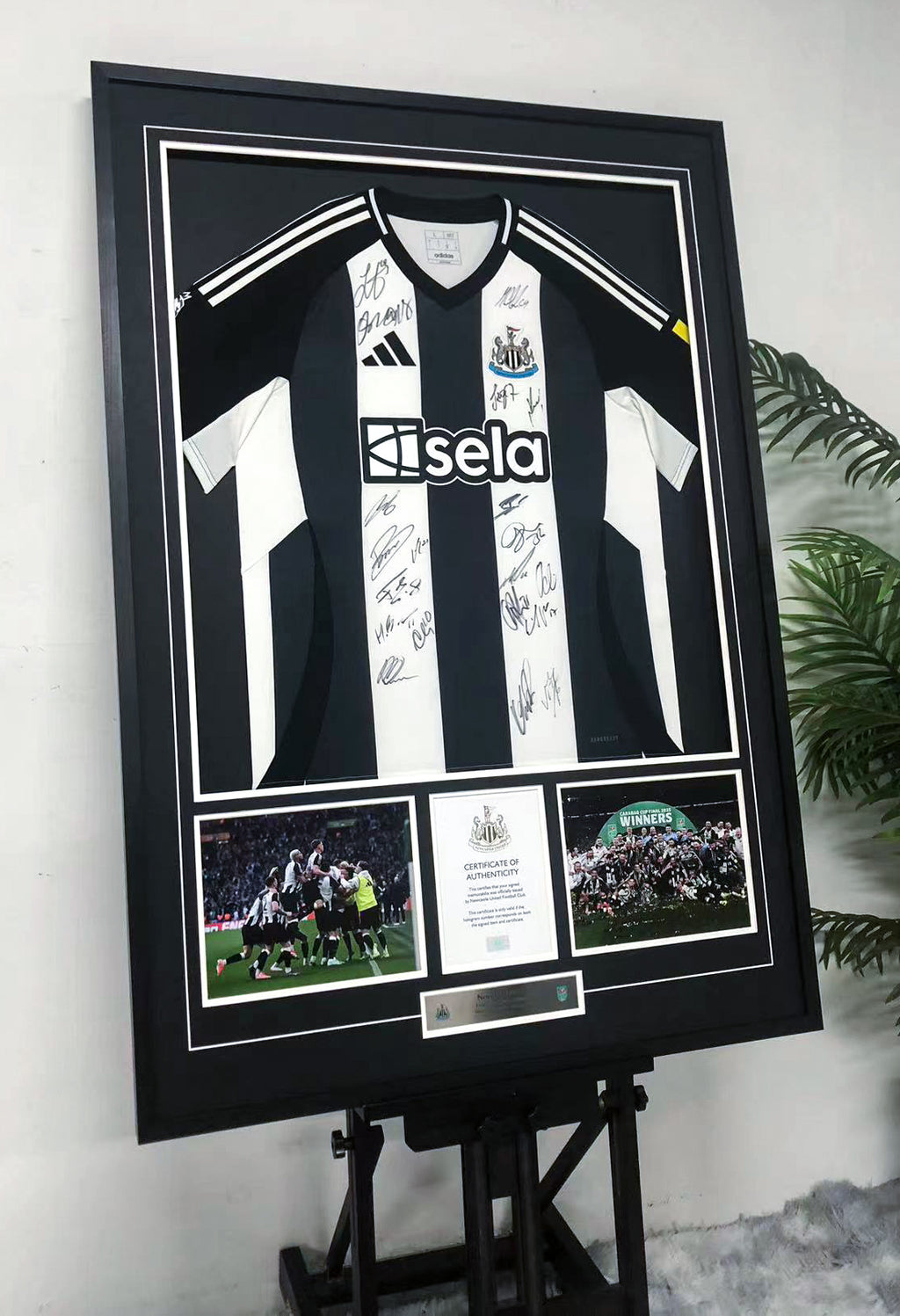 Newcastle United FC Autographed Jersey Framed