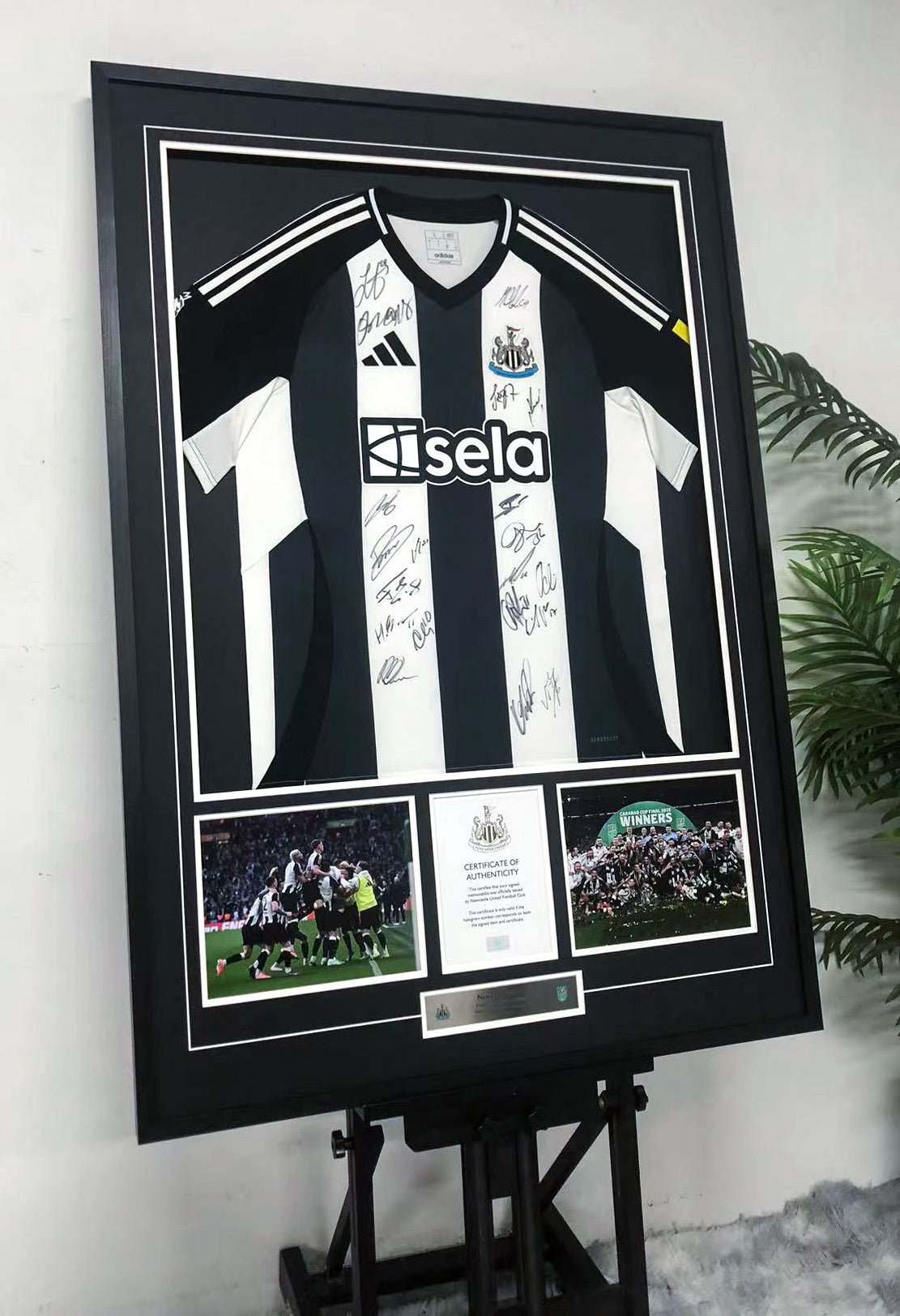 Newcastle United FC Autographed Jersey Framed