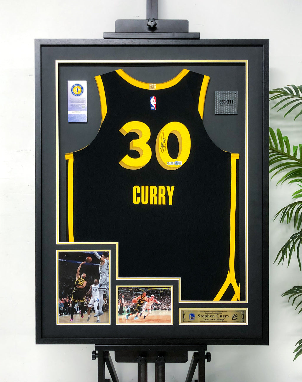 Stephen Curry Golden State Warriors Autographed Jersey Framed