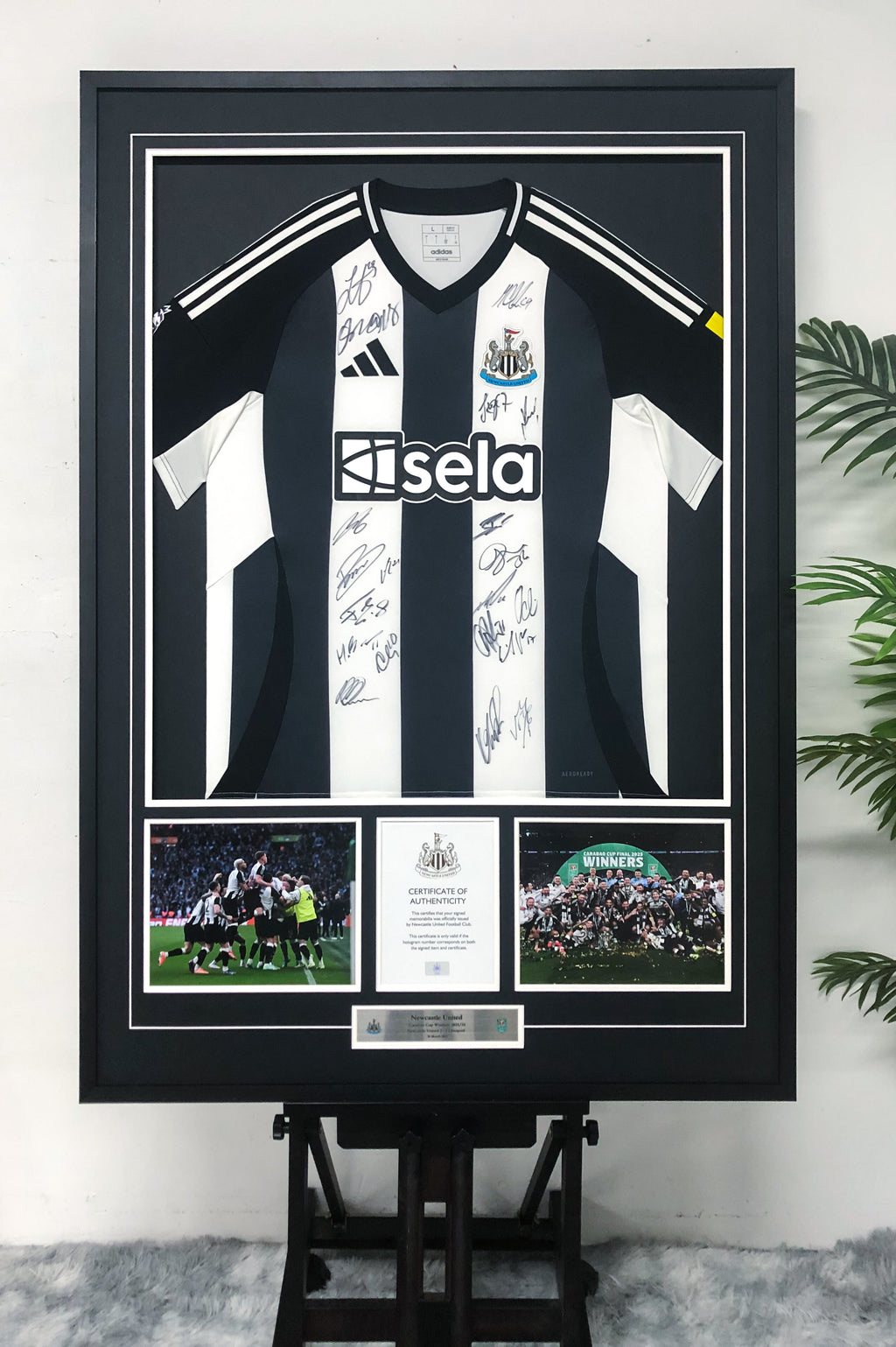 Newcastle United FC Autographed Jersey Framed