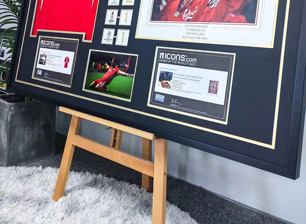 Steven Gerrard Liverpool Signed Jersey Framing