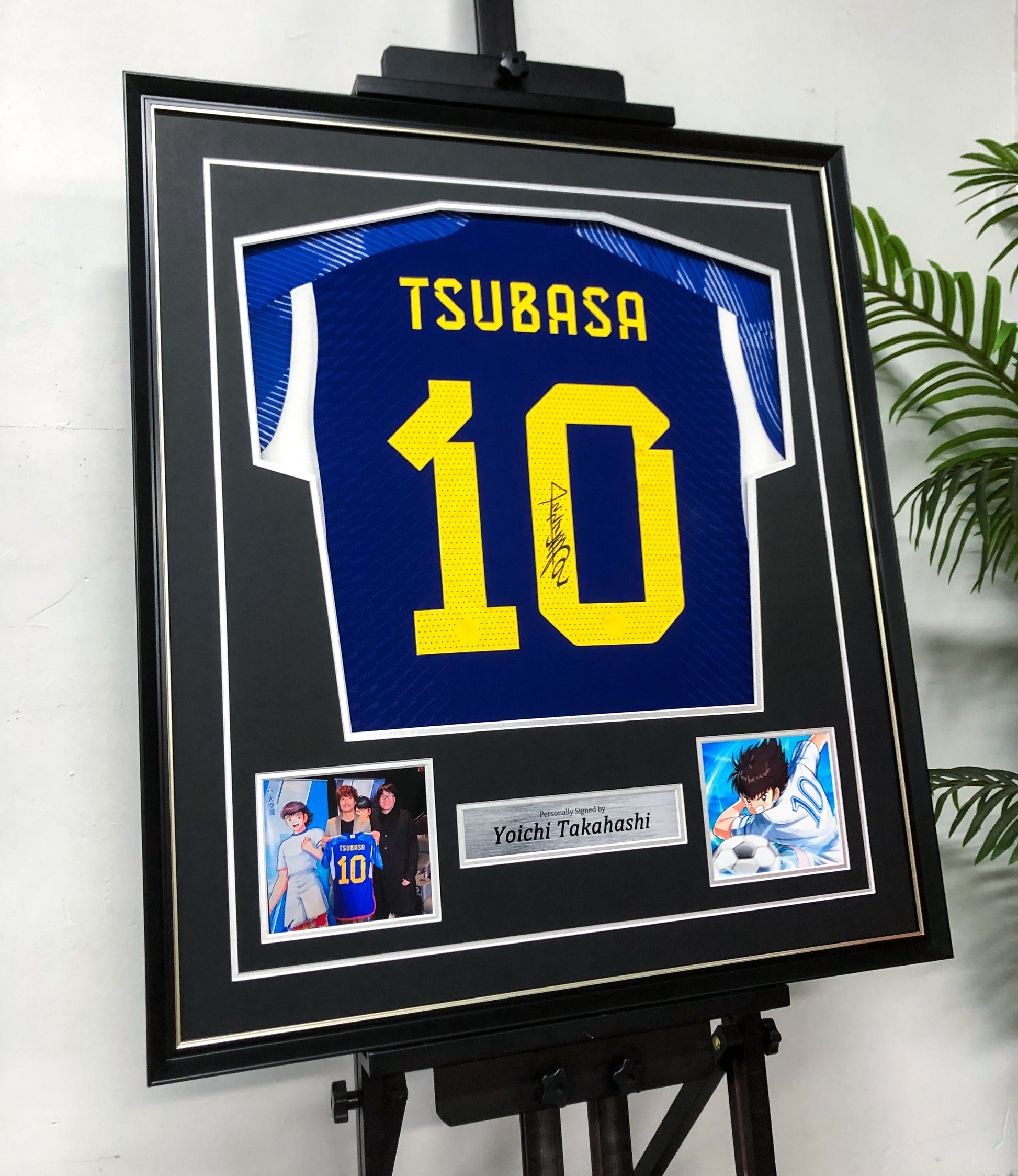 Yoichi Takahashi Captain Tsubasa Autographed Jersey Standard Framed