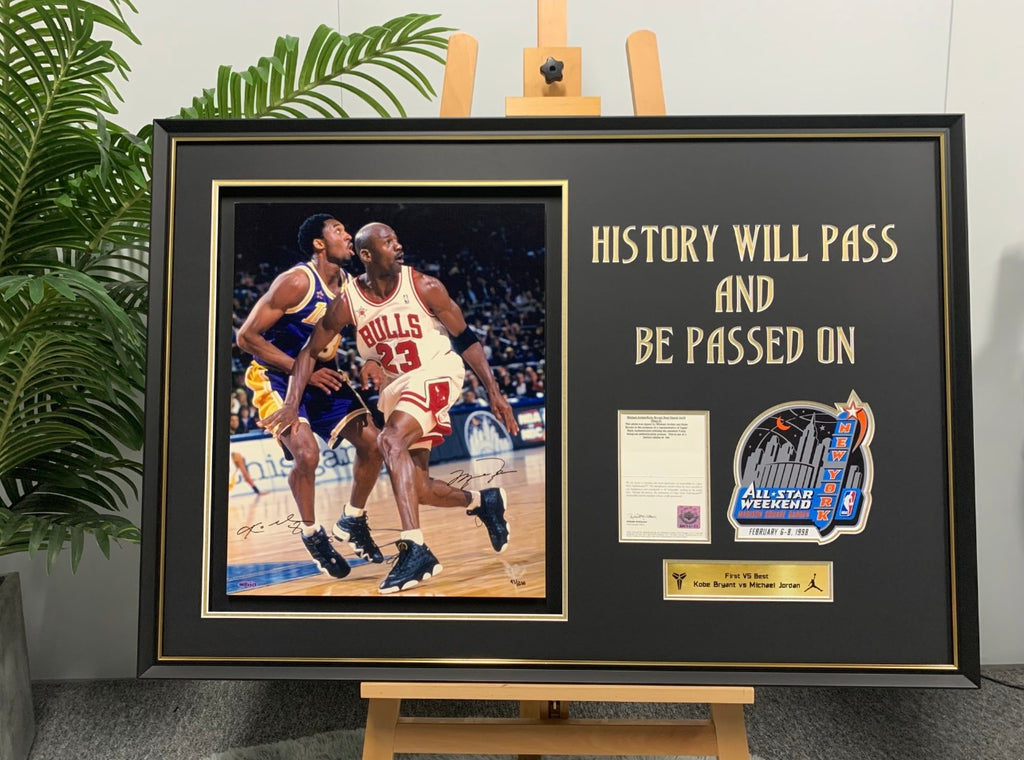 Michael Jordan Kobe Bryant Custom Framed Poster