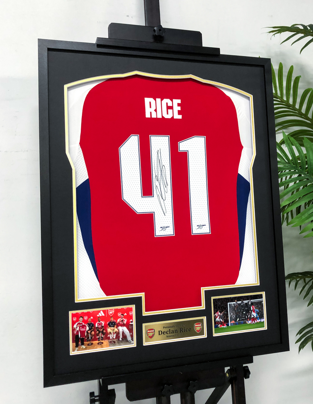 Declan Rice Arsenal FC Autographed Jersey Framed