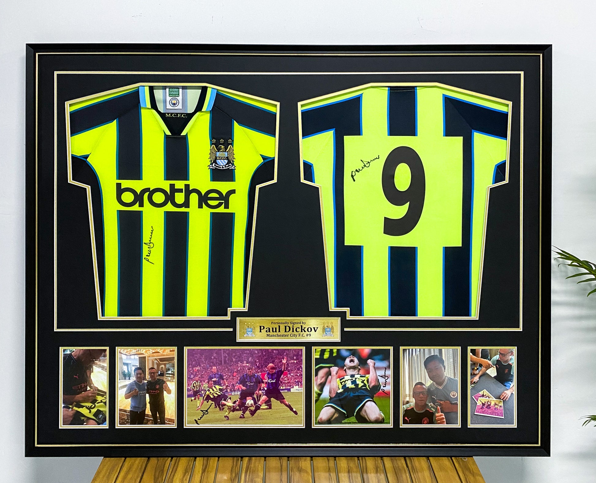 Paul Dickov Manchester City Football Club Jersey Custom Framing