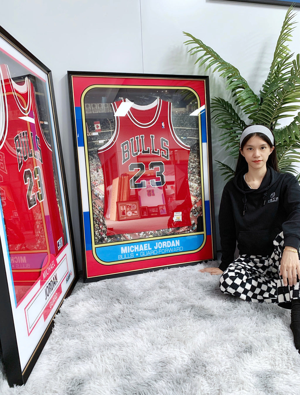 Chicago Bulls Michael Jordan Autographed Jersey with Personalized Custom Design Framed 00012