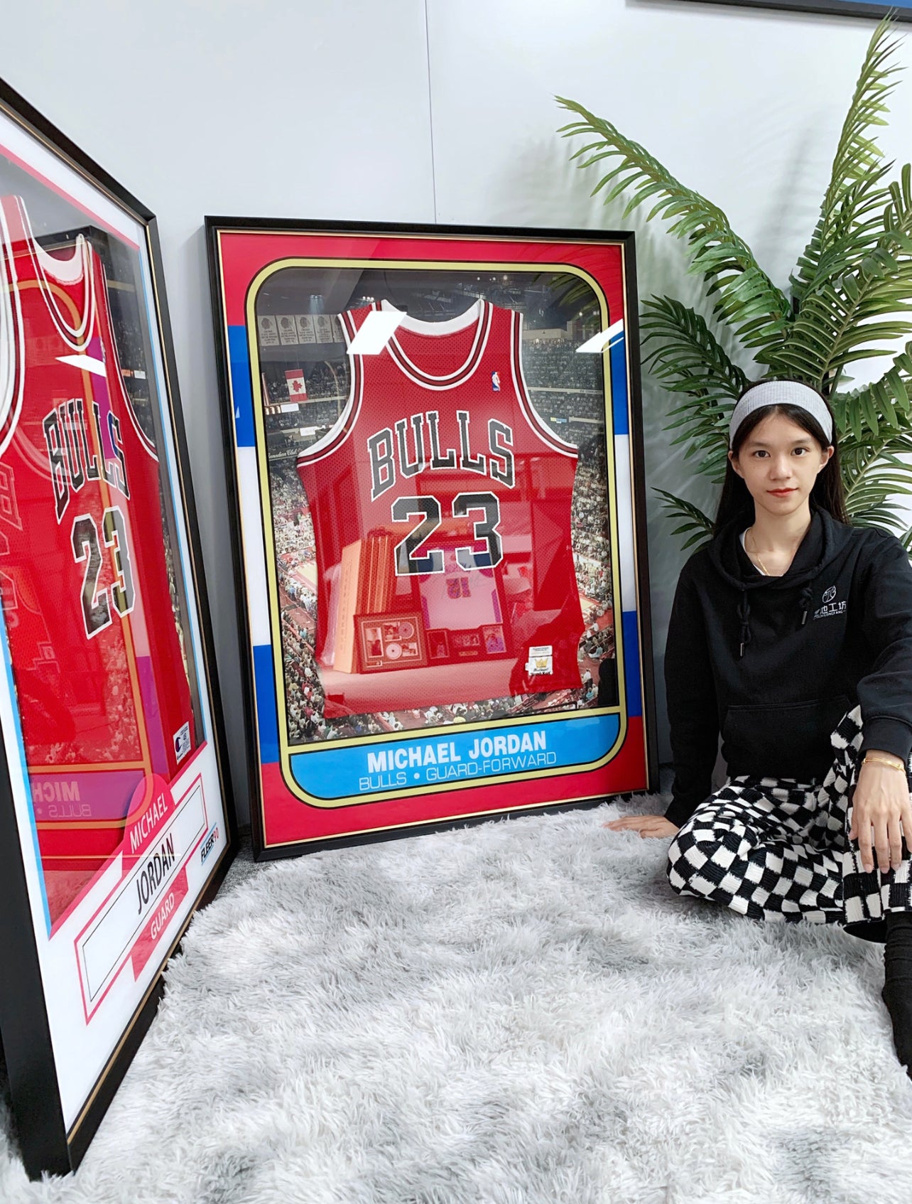 Chicago Bulls Michael Jordan Autographed Jersey with Personalized Custom Design Framed 00012