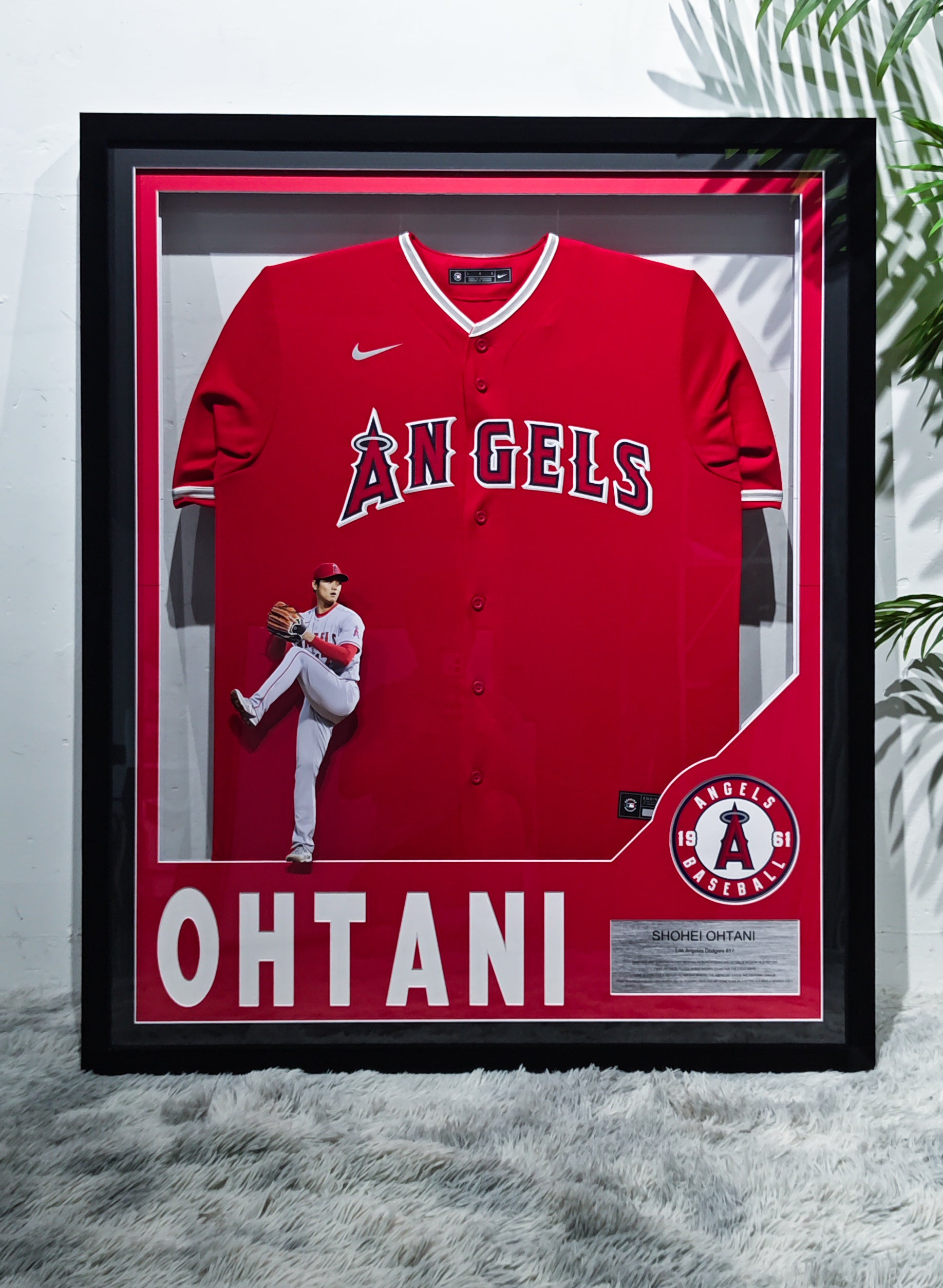 Shohei Ohtani Los Angeles Angels Framed Jersey