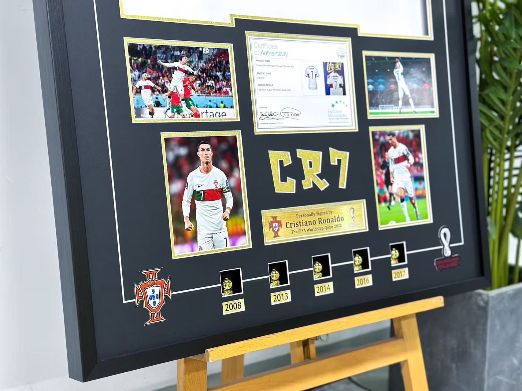 Cristiano Ronaldo Portugal Autographed Custom Framed Jersey