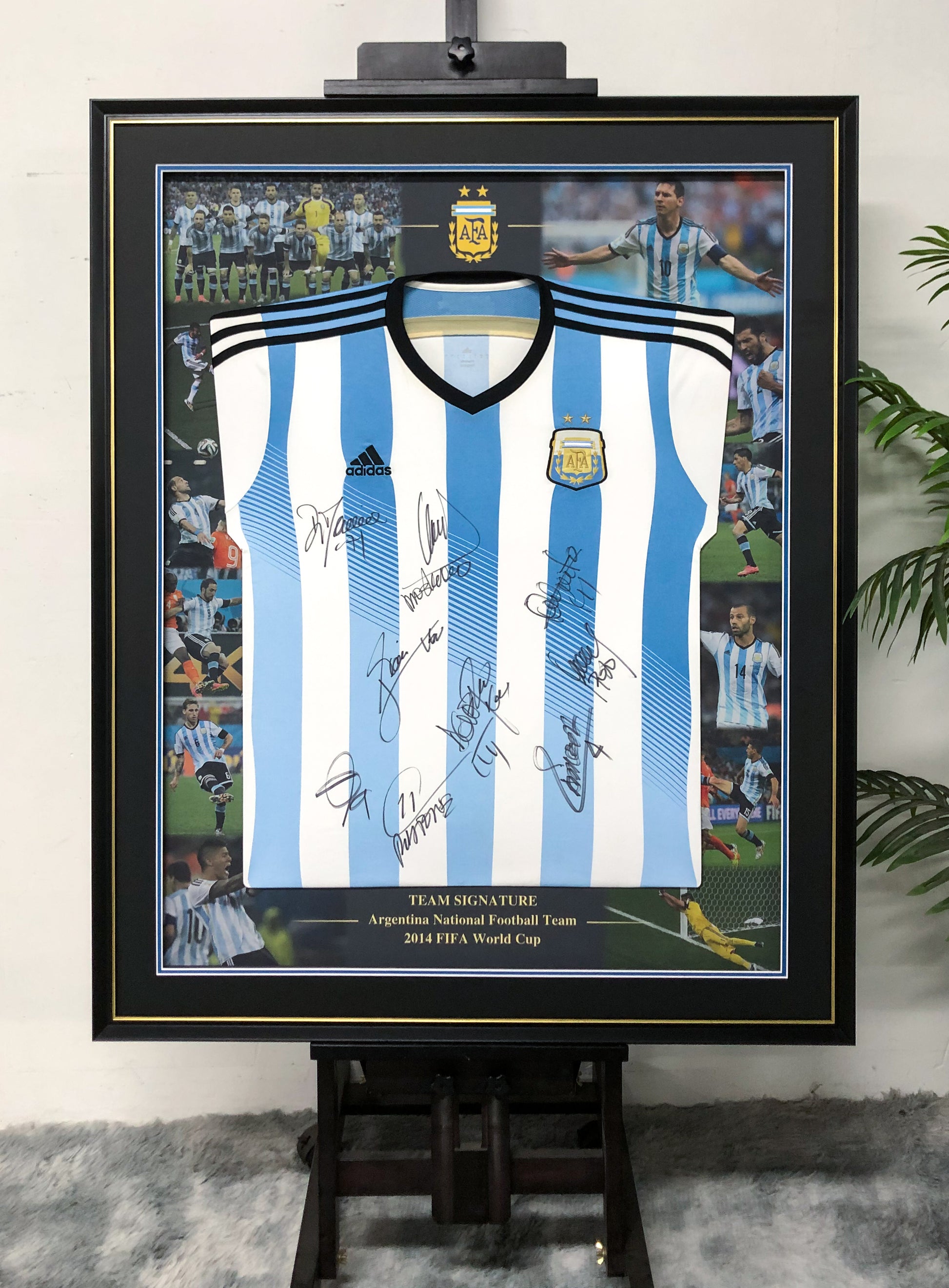 Argentina National Team Autographed Jersey Custom Framed