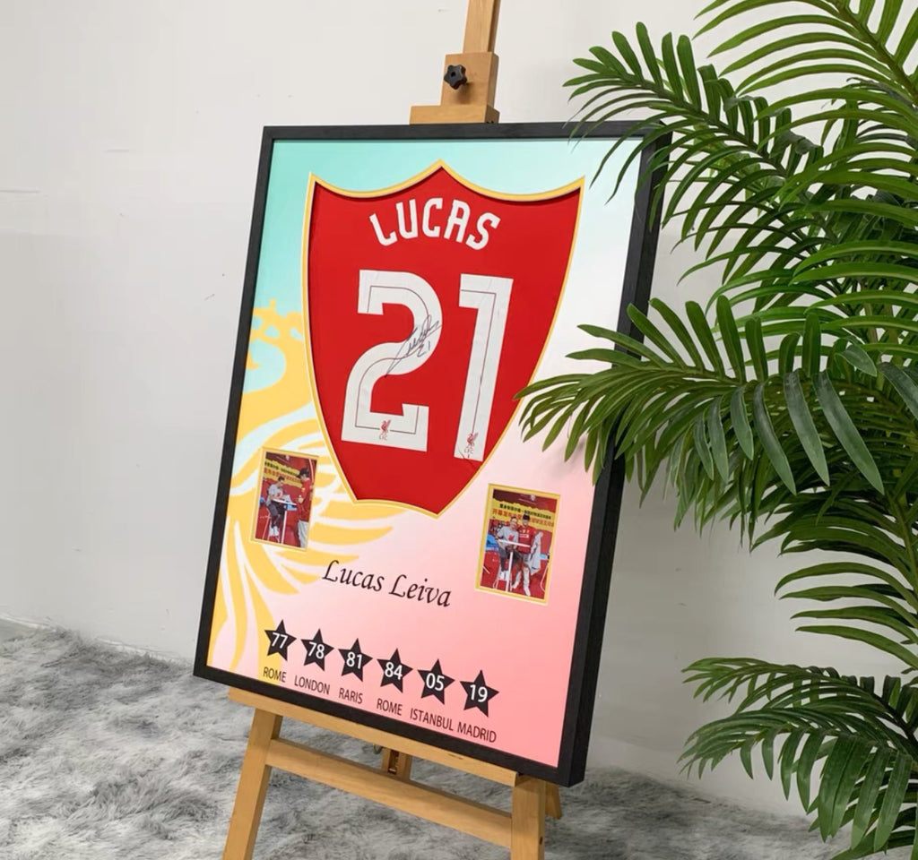 Lucas Leiva Liverpool FC Jersey – Autographed Custom Framing