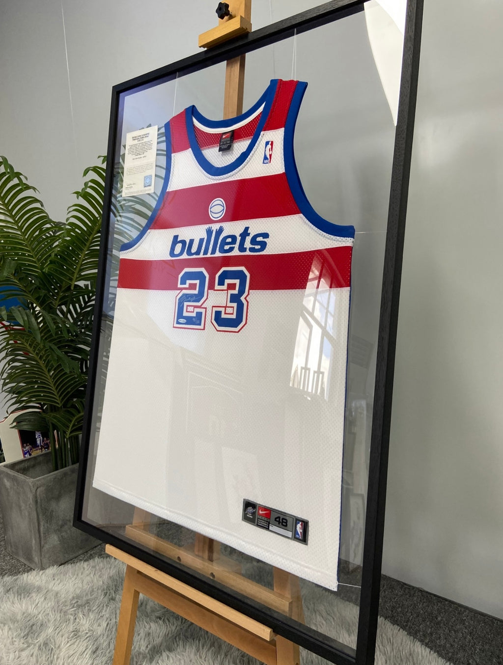 Washington Wizards Michael Jordan Autographed Framed Jersey