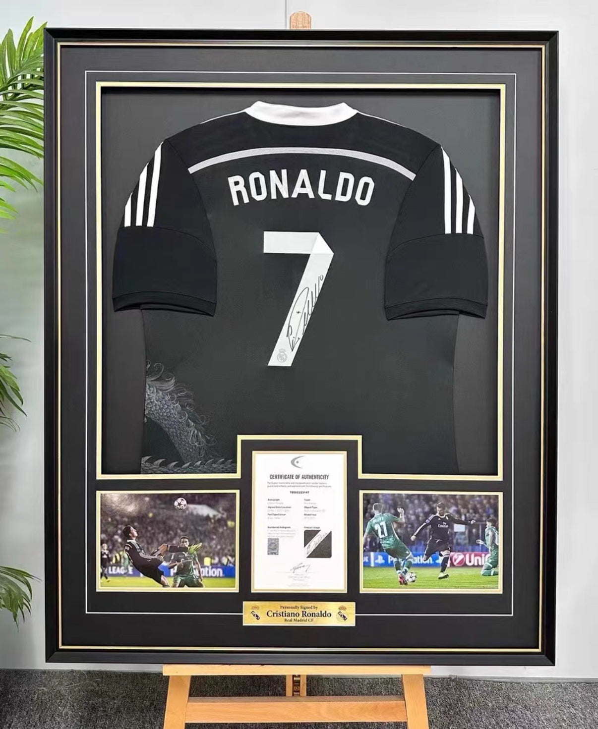 Cristiano Ronaldo Real Madrid CF Autographed Jersey Framed