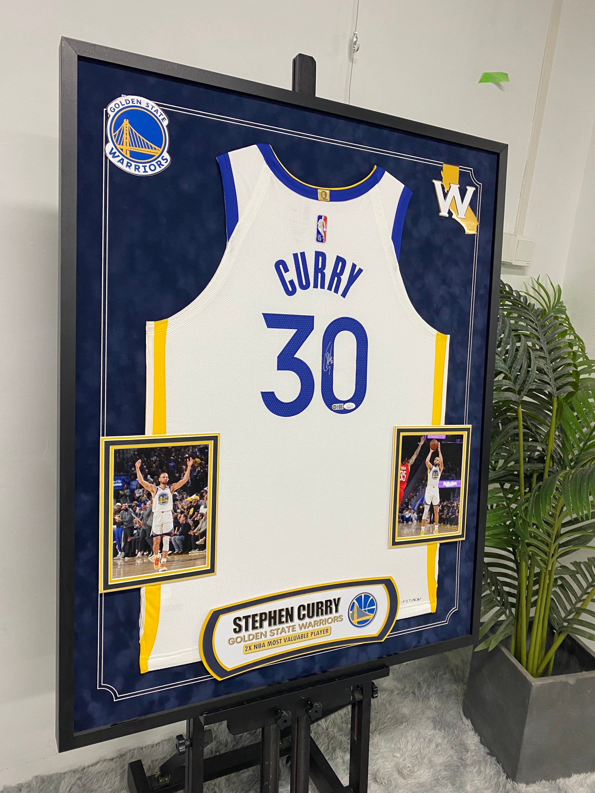 Stephen Curry Golden State Warriors Jersey Framed