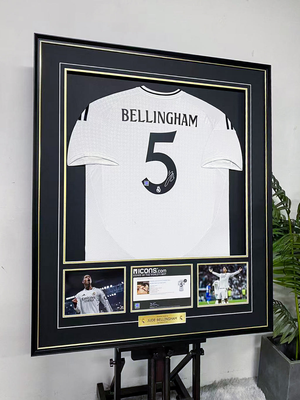 Jude Bellingham Real Madrid Home Autographed Jersey Framing