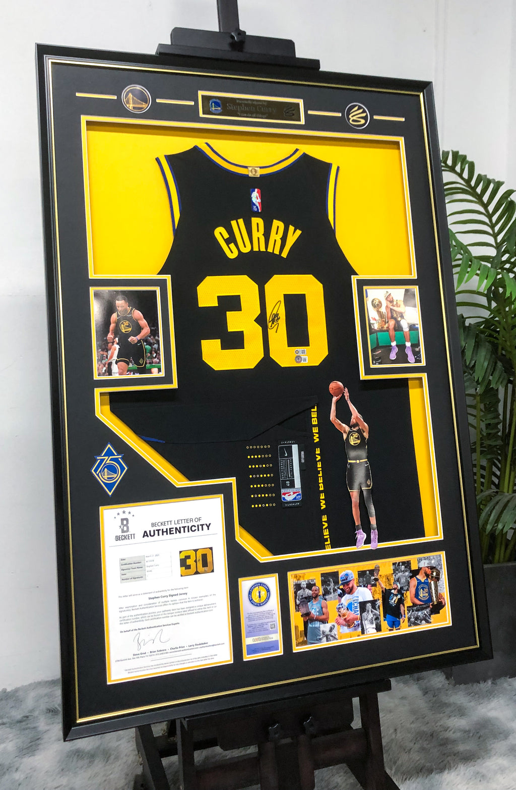 Stephen Curry Golden State Warriors Jersey Framing