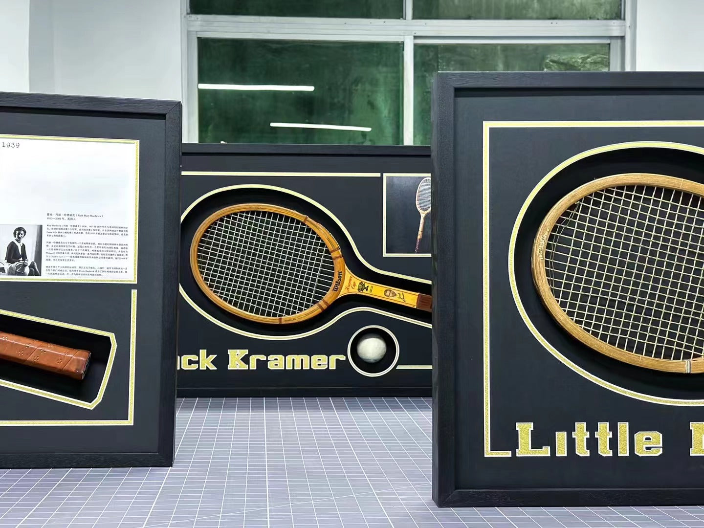 Signed Tennis Racket Framing