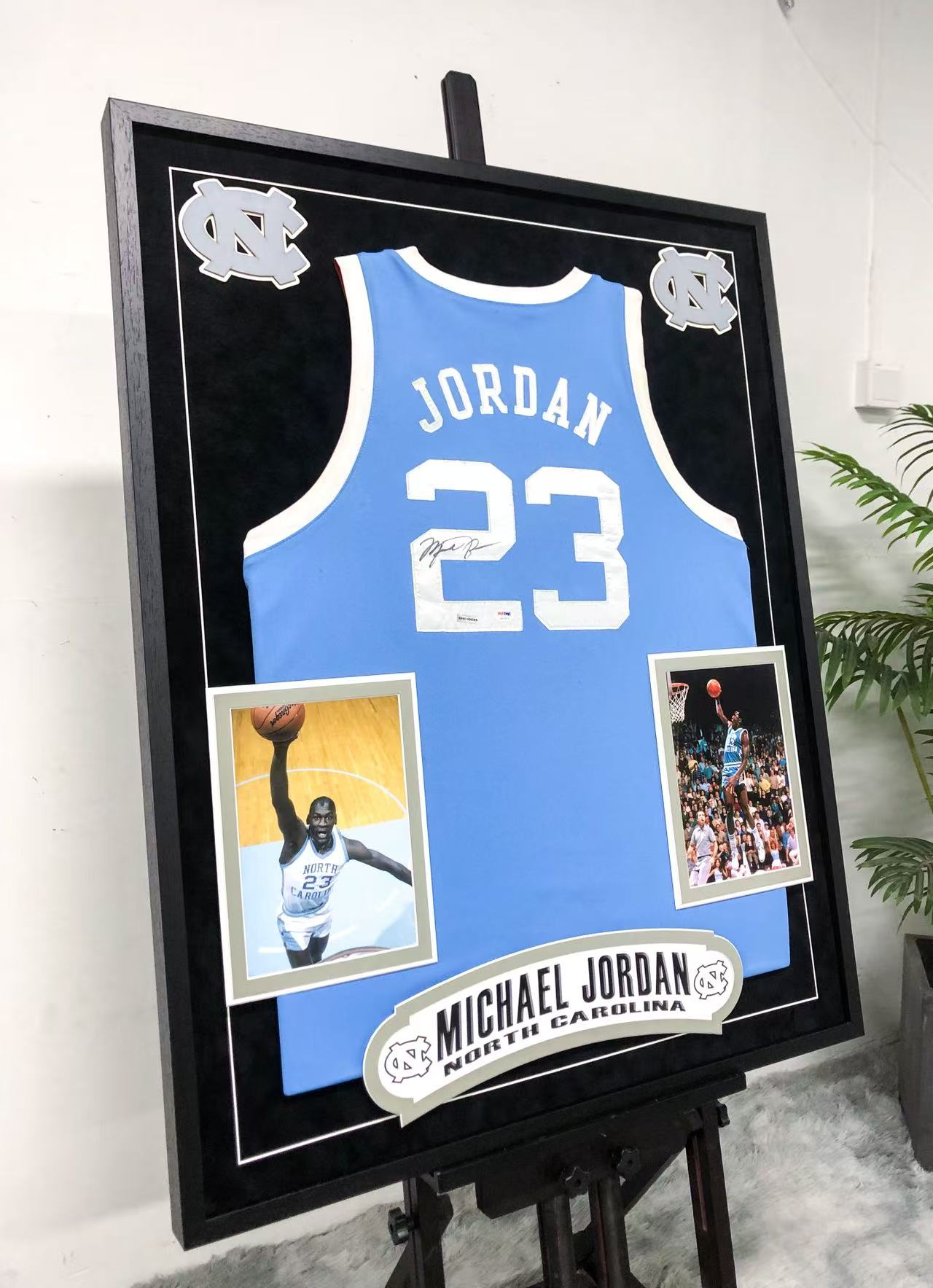 Michael Jordan North Carolina Tar Heels Jersey Custom Framing