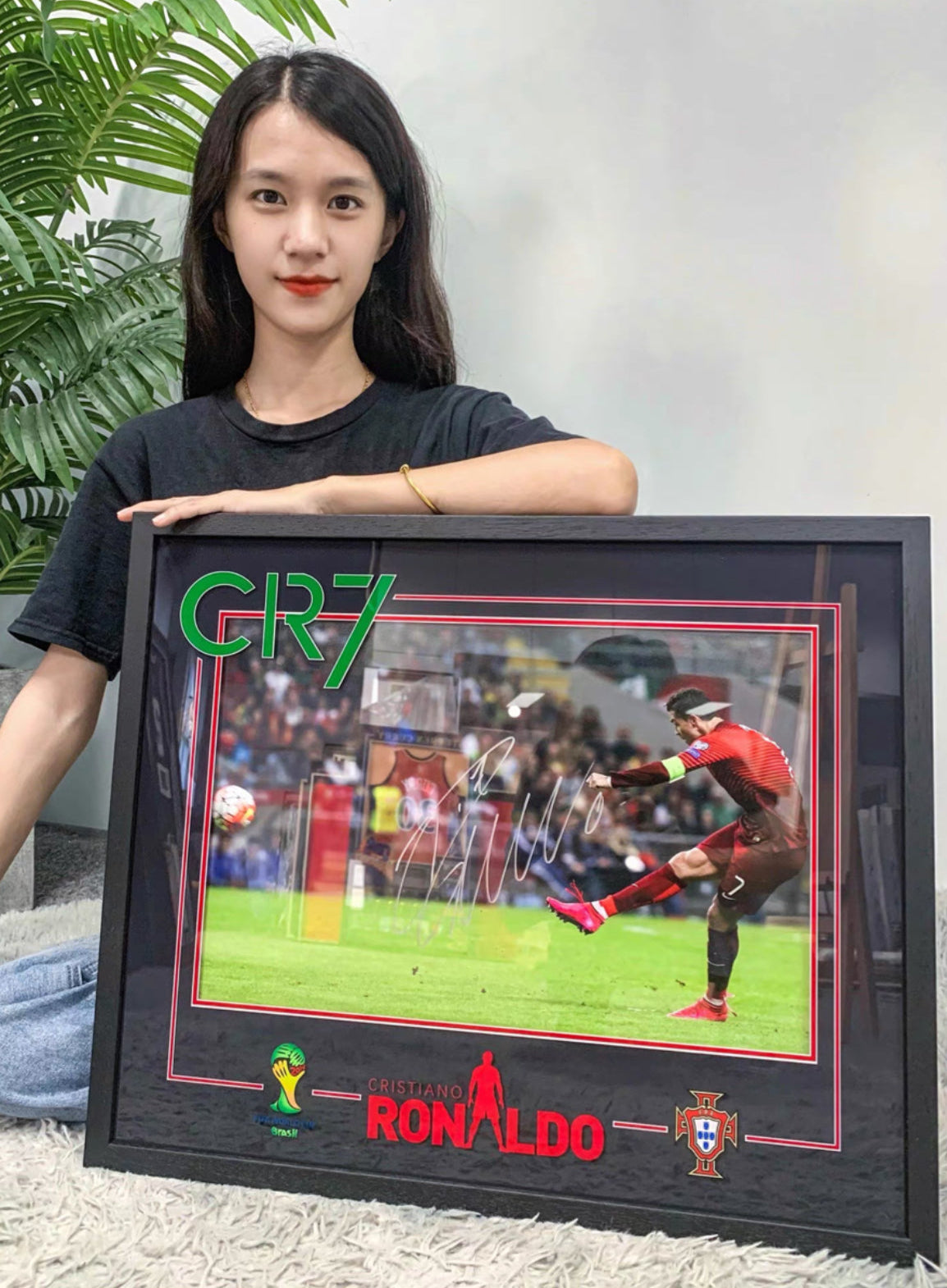 Cristiano Ronaldo Portugal Poster Jersey Framing