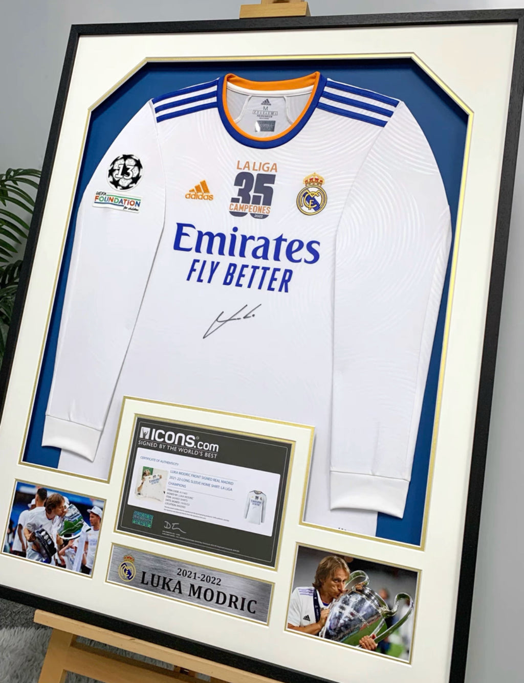 Luka Modrić Real Madrid Autographed Jersey Jersey Framing