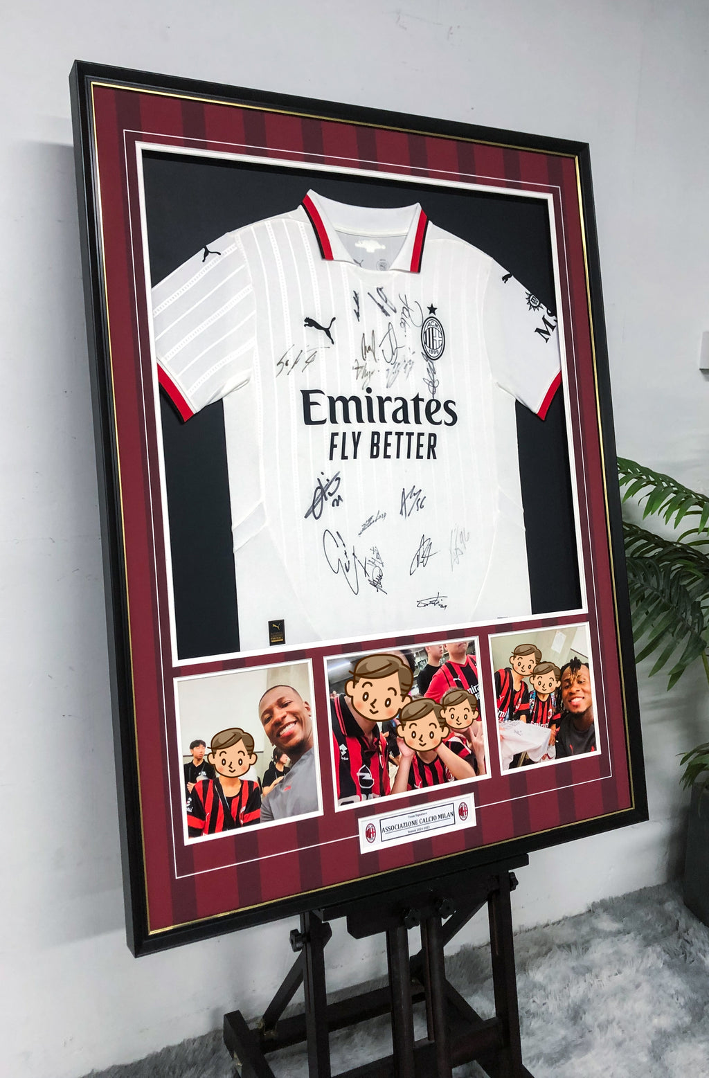 AC Milan Custom Framed Signed Jersey