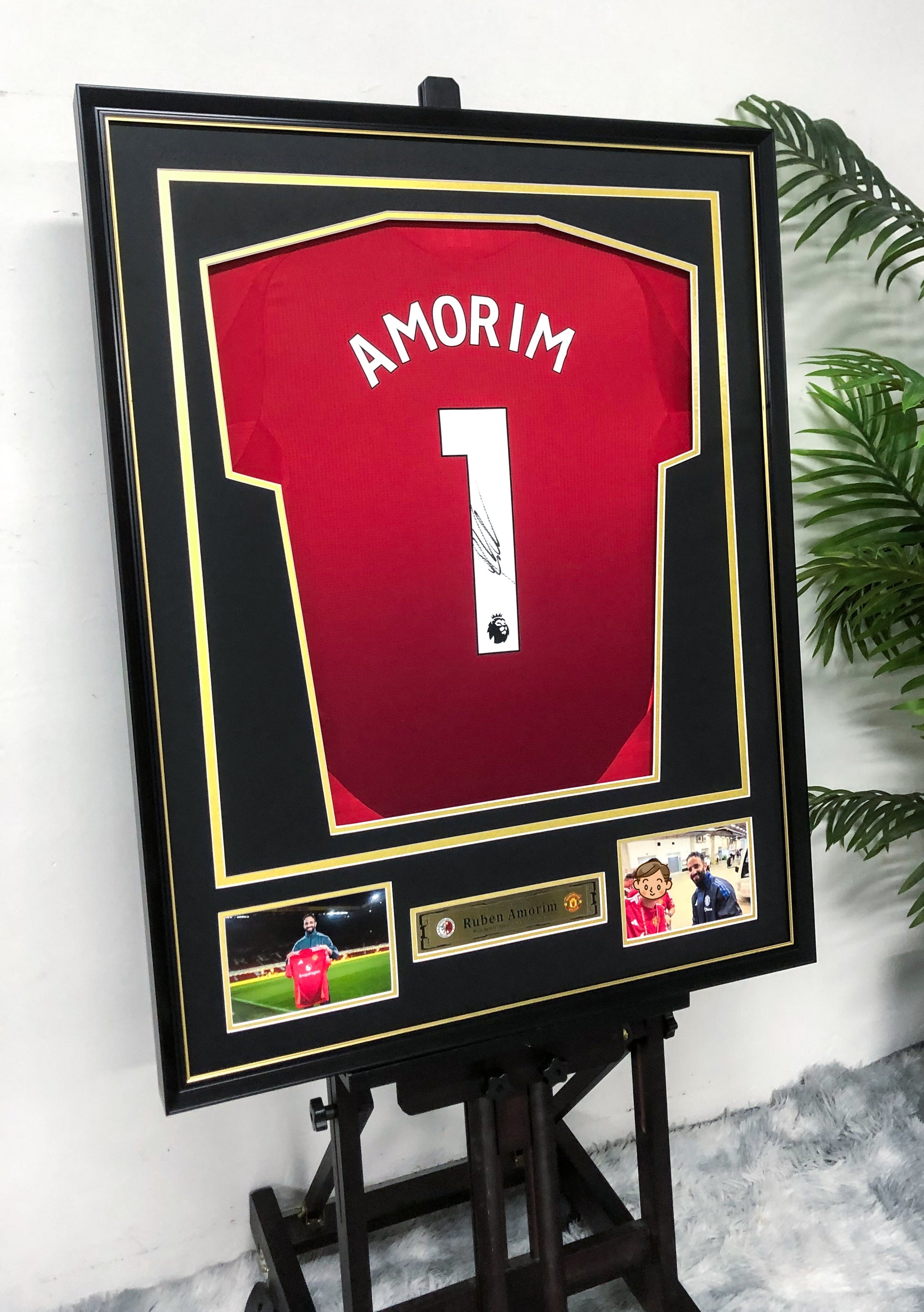 Ruben Amorim Manchester United Autographed Jersey Framed
