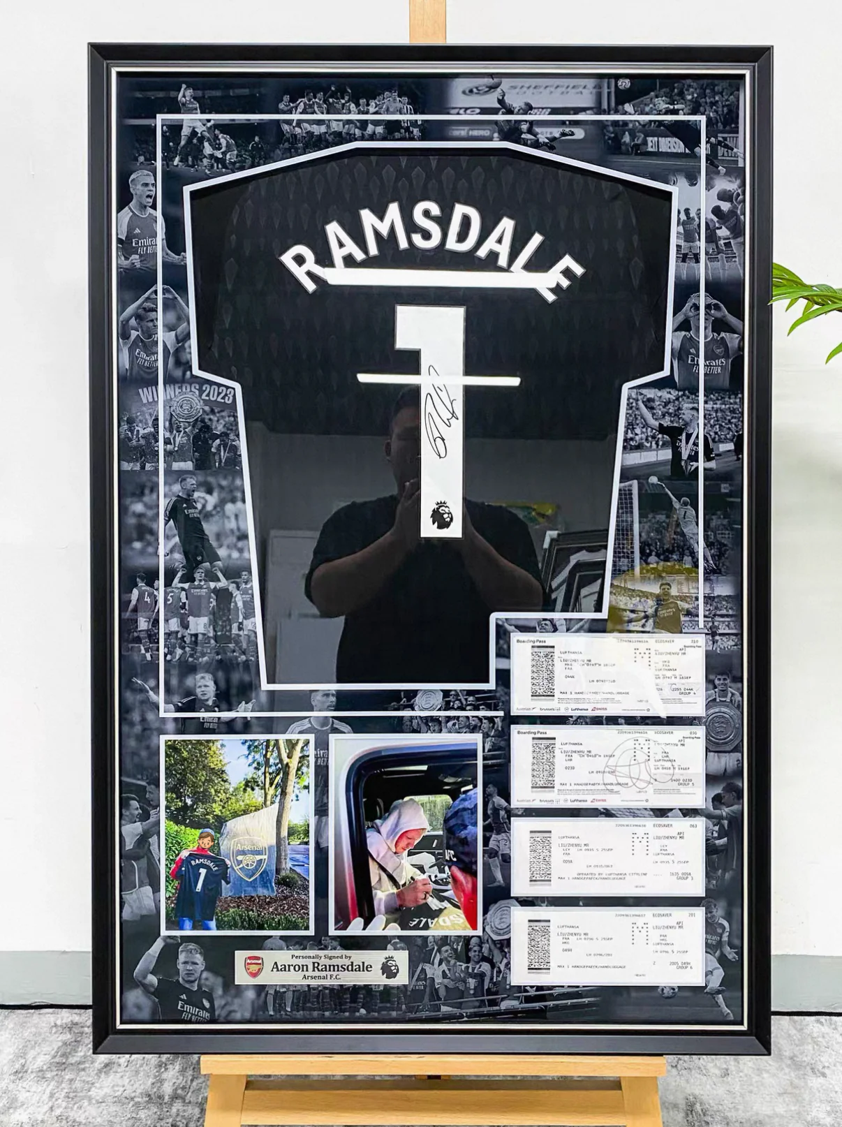 Aaron Ramsdale Arsenal FC Autographed Custom Framed Jersey