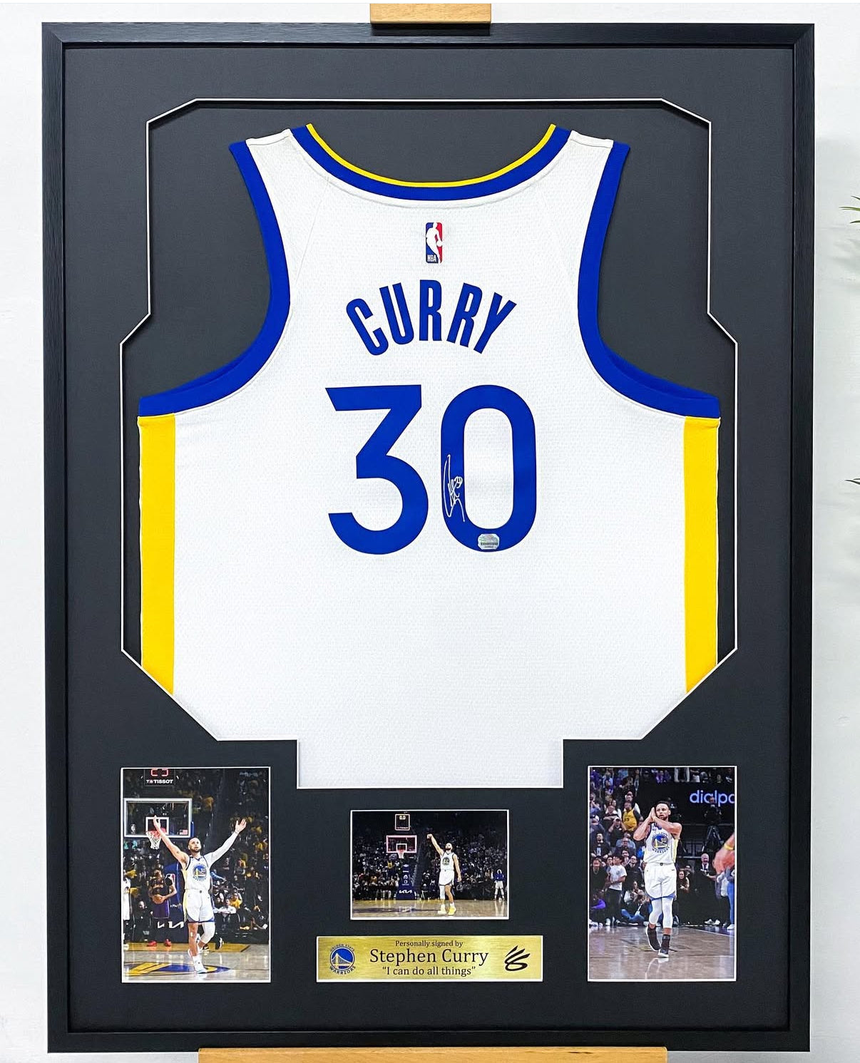 Stephen Curry Golden State Warriors Autographed Jersey Framed