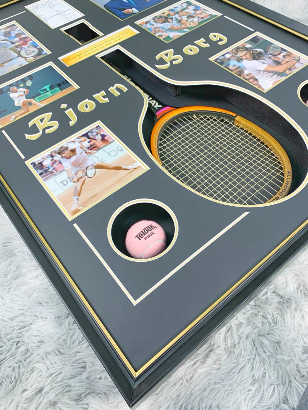 Borg Autographed Tennis Racket | Personalized Framed Keepsake