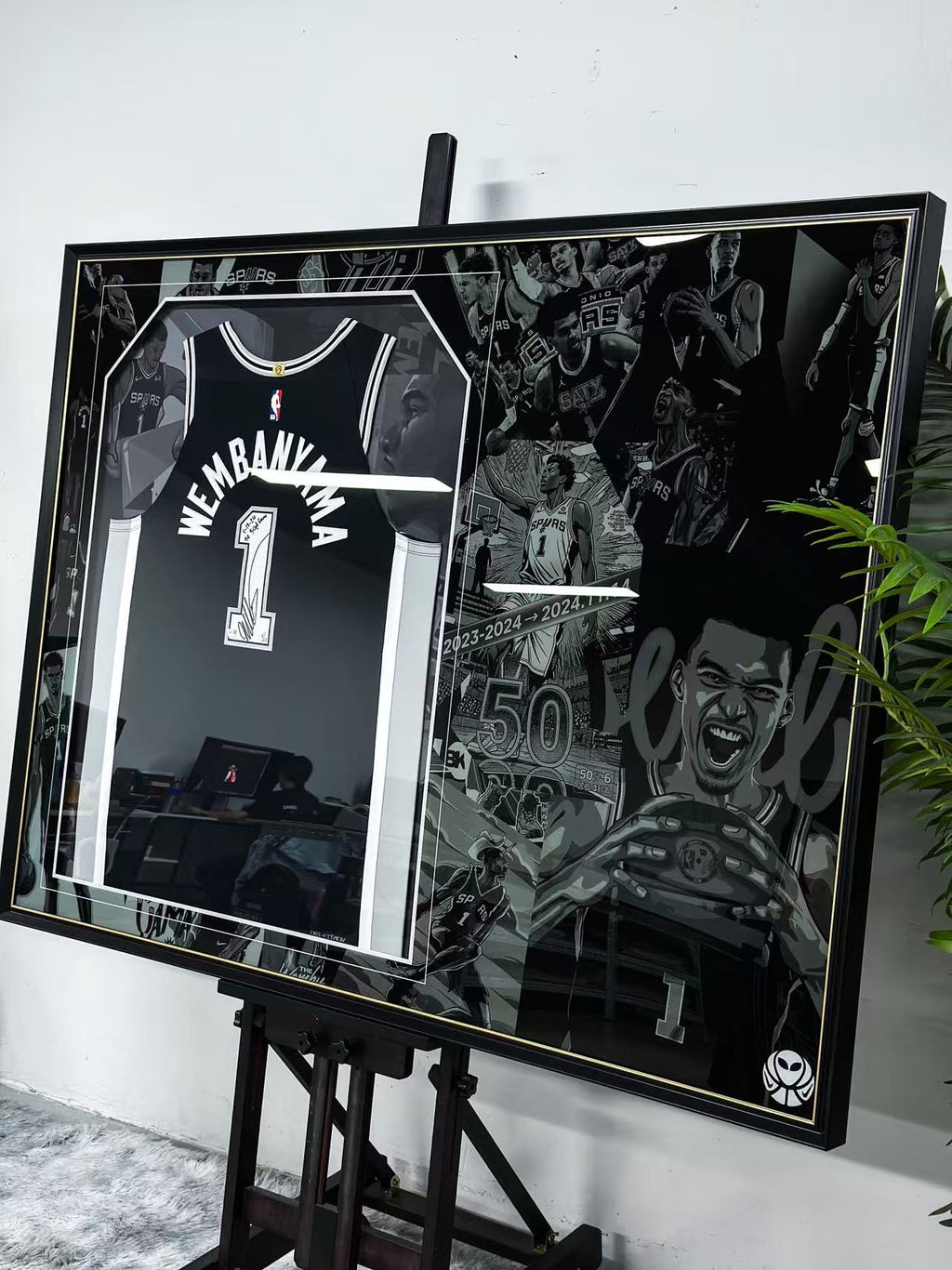 Victor Wembanyama San Antonio Spurs Autographed Custom Framed Jersey